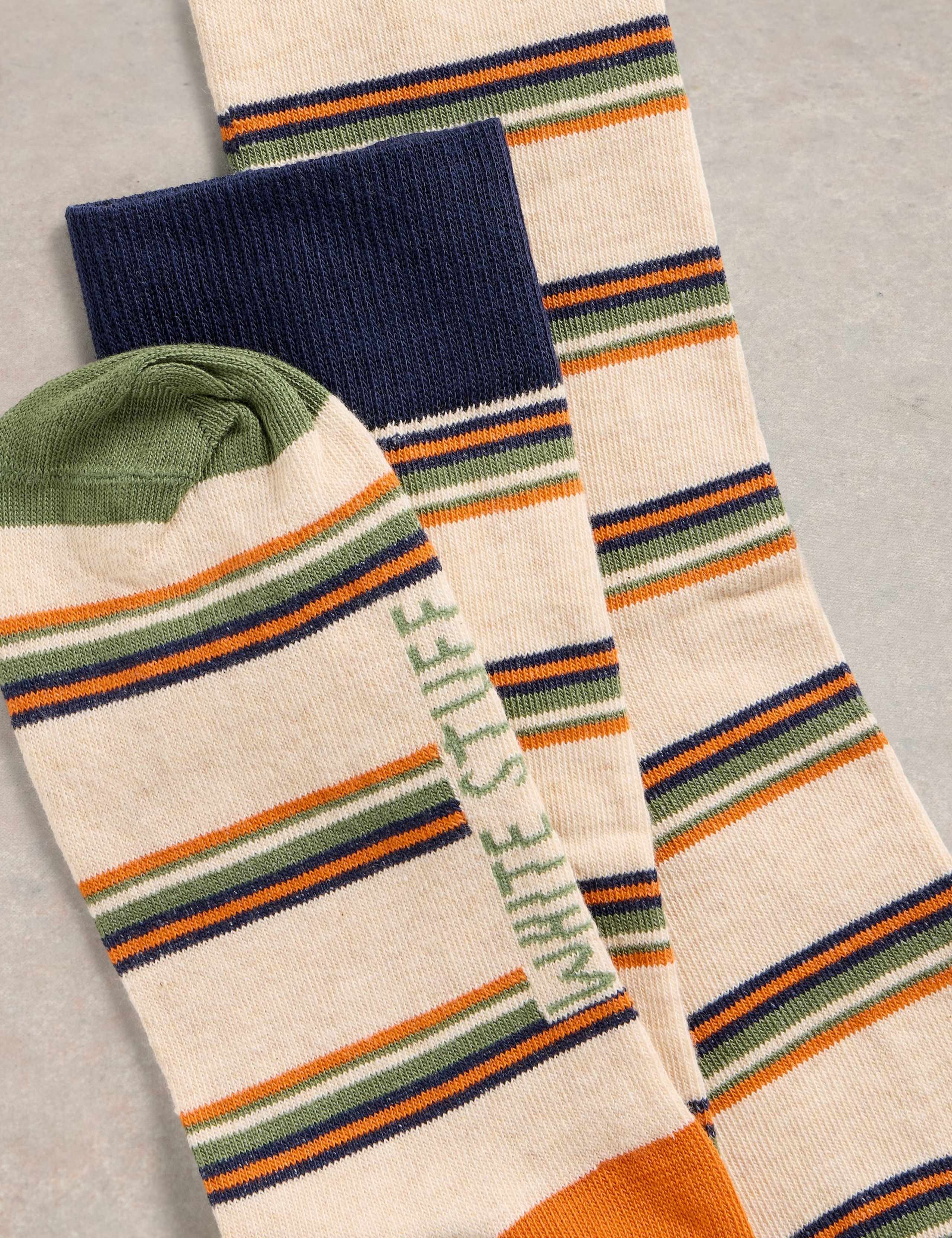 Striped Cotton Rich Ankle Socks 2 of 2
