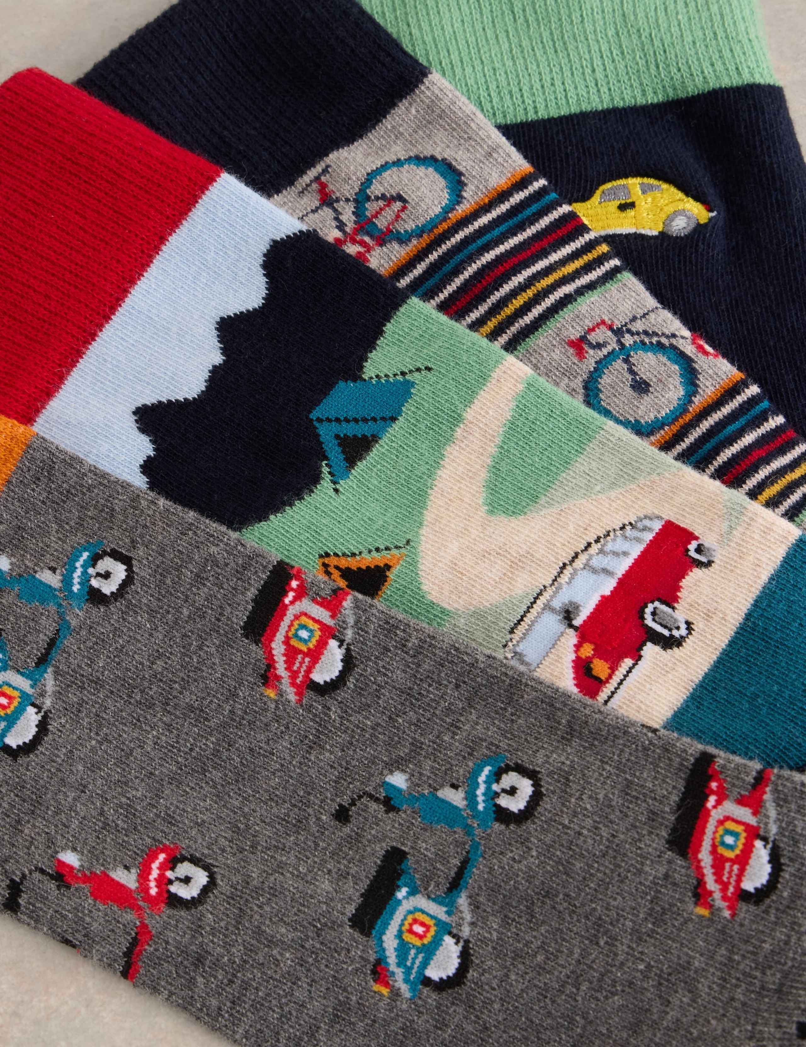 4pk Novelty Cotton Rich Ankle Socks 4 of 4
