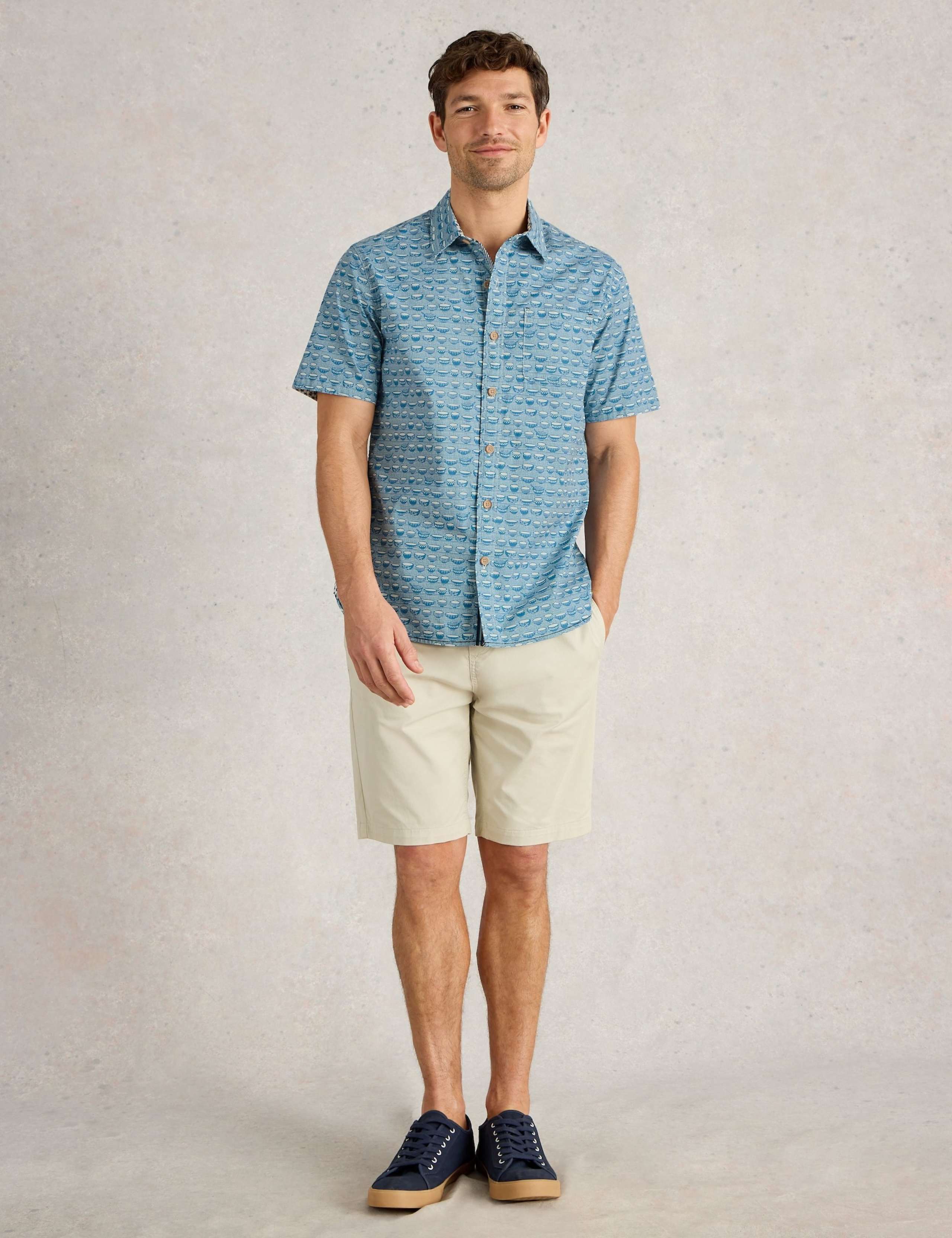 Regular Fit Cotton Rich Bowl Print Shirt 3 of 6