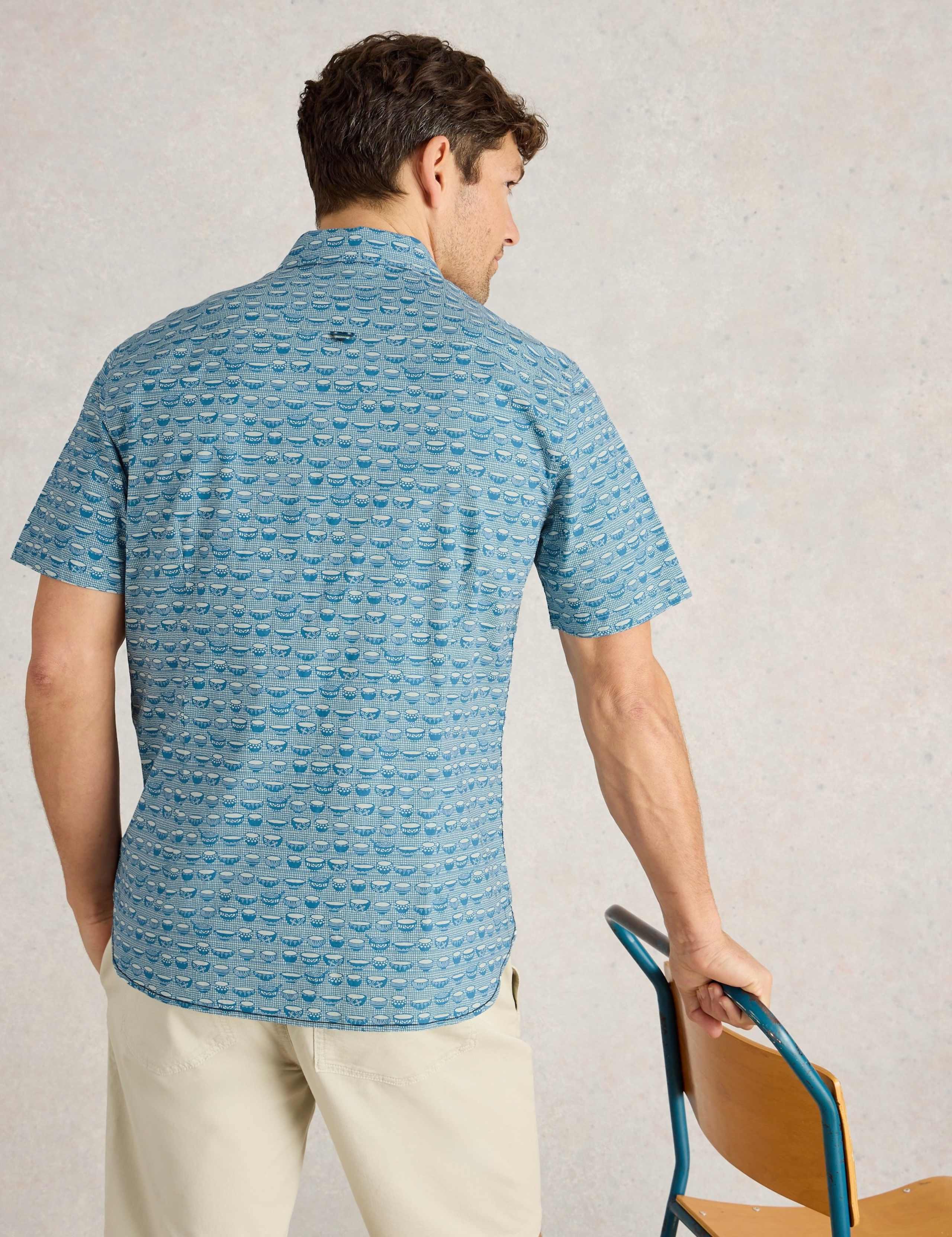 Regular Fit Cotton Rich Bowl Print Shirt 4 of 6