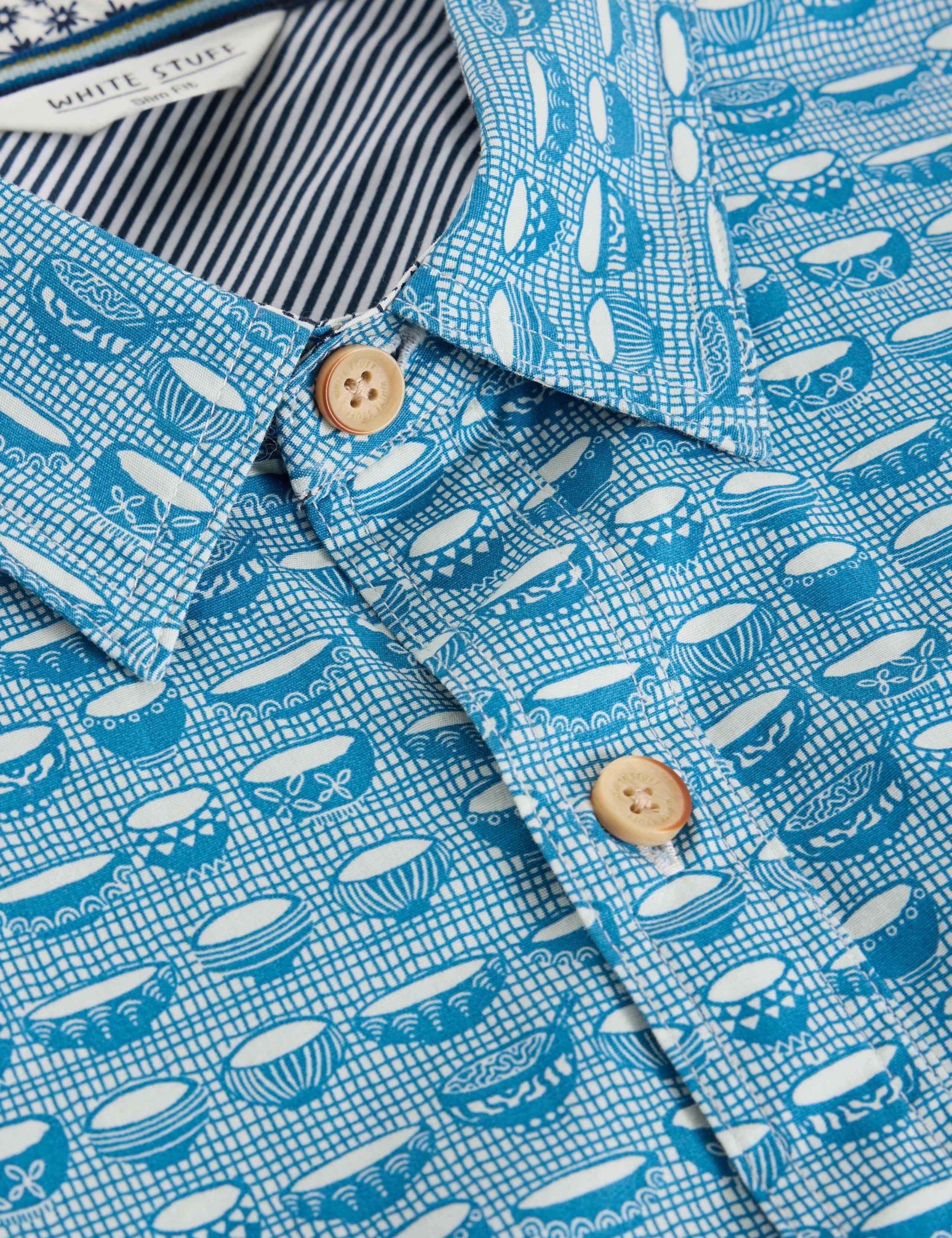 Regular Fit Cotton Rich Bowl Print Shirt 6 of 6