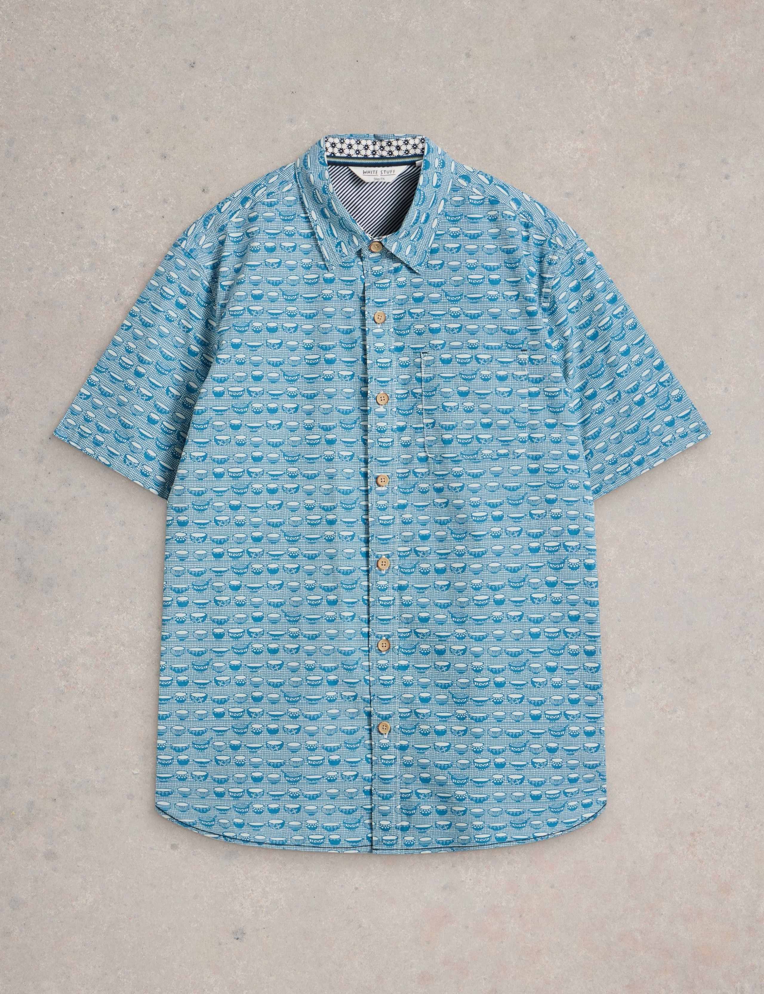 Regular Fit Cotton Rich Bowl Print Shirt 2 of 6