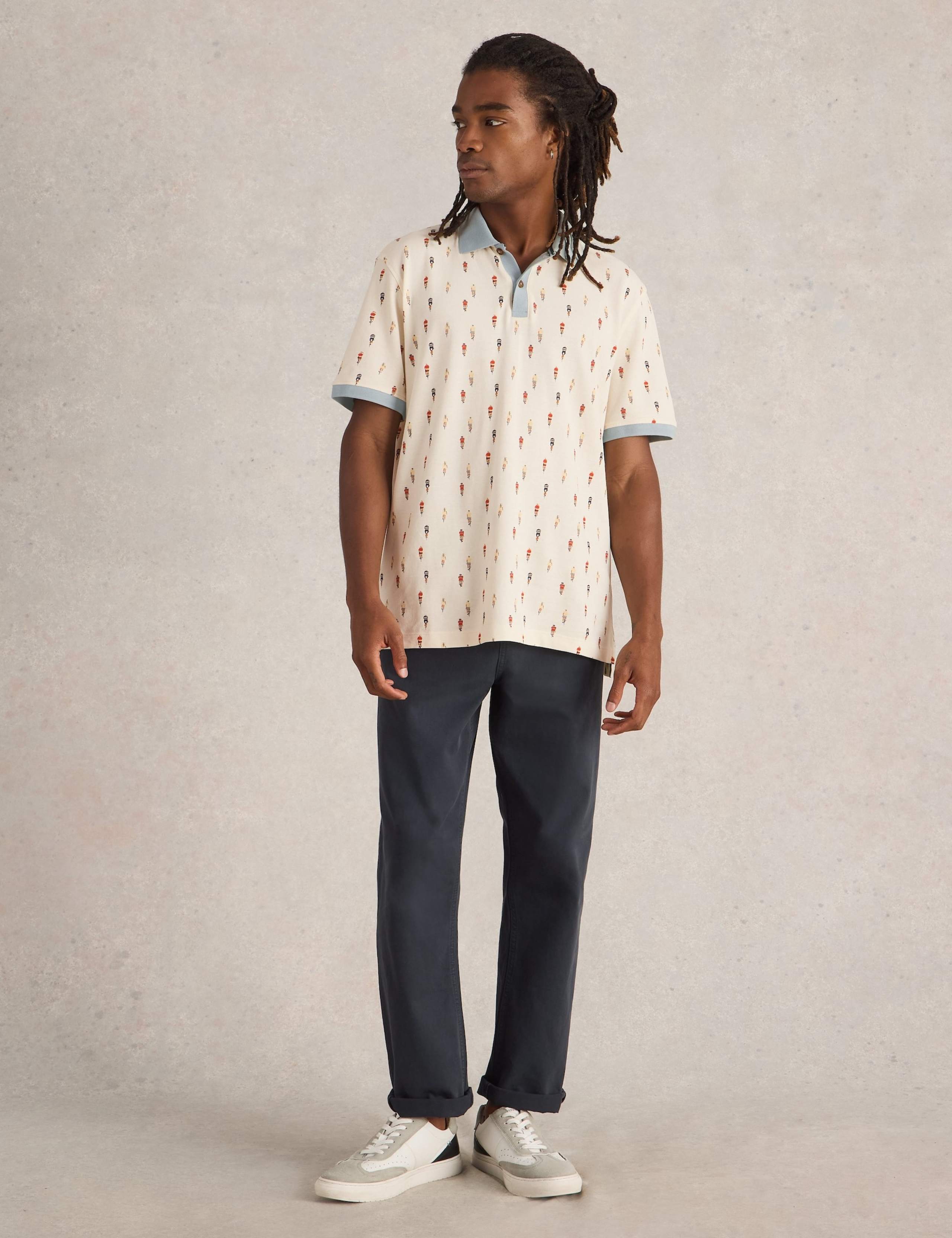 Pure Cotton Bike Print Polo Shirt 3 of 6