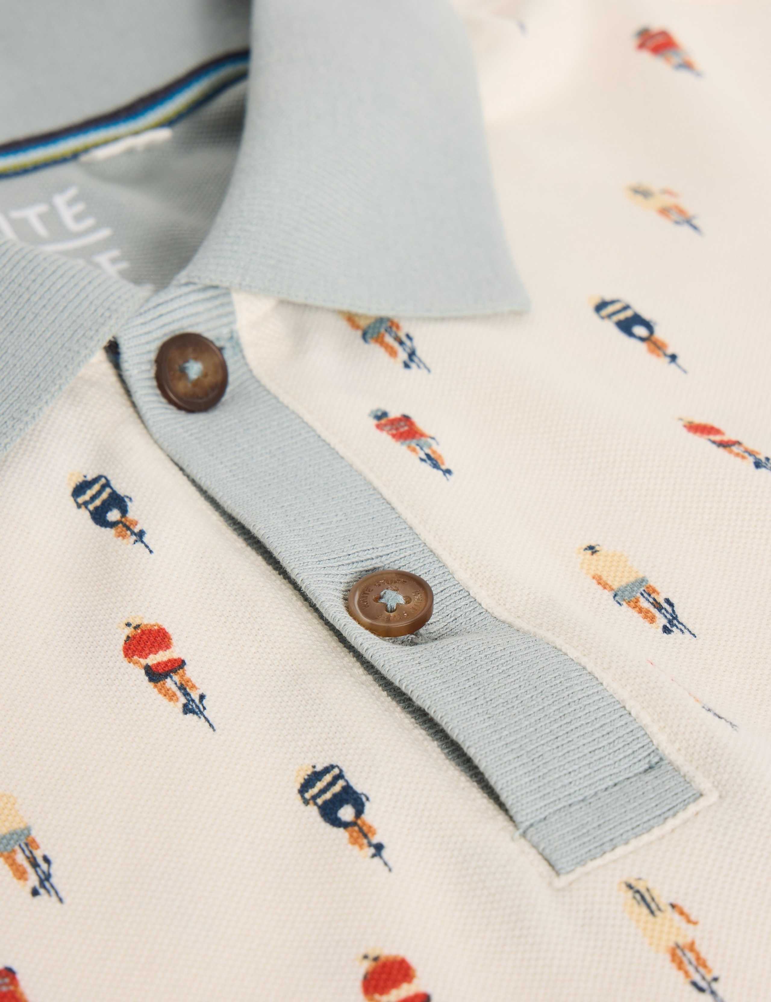 Pure Cotton Bike Print Polo Shirt 6 of 6