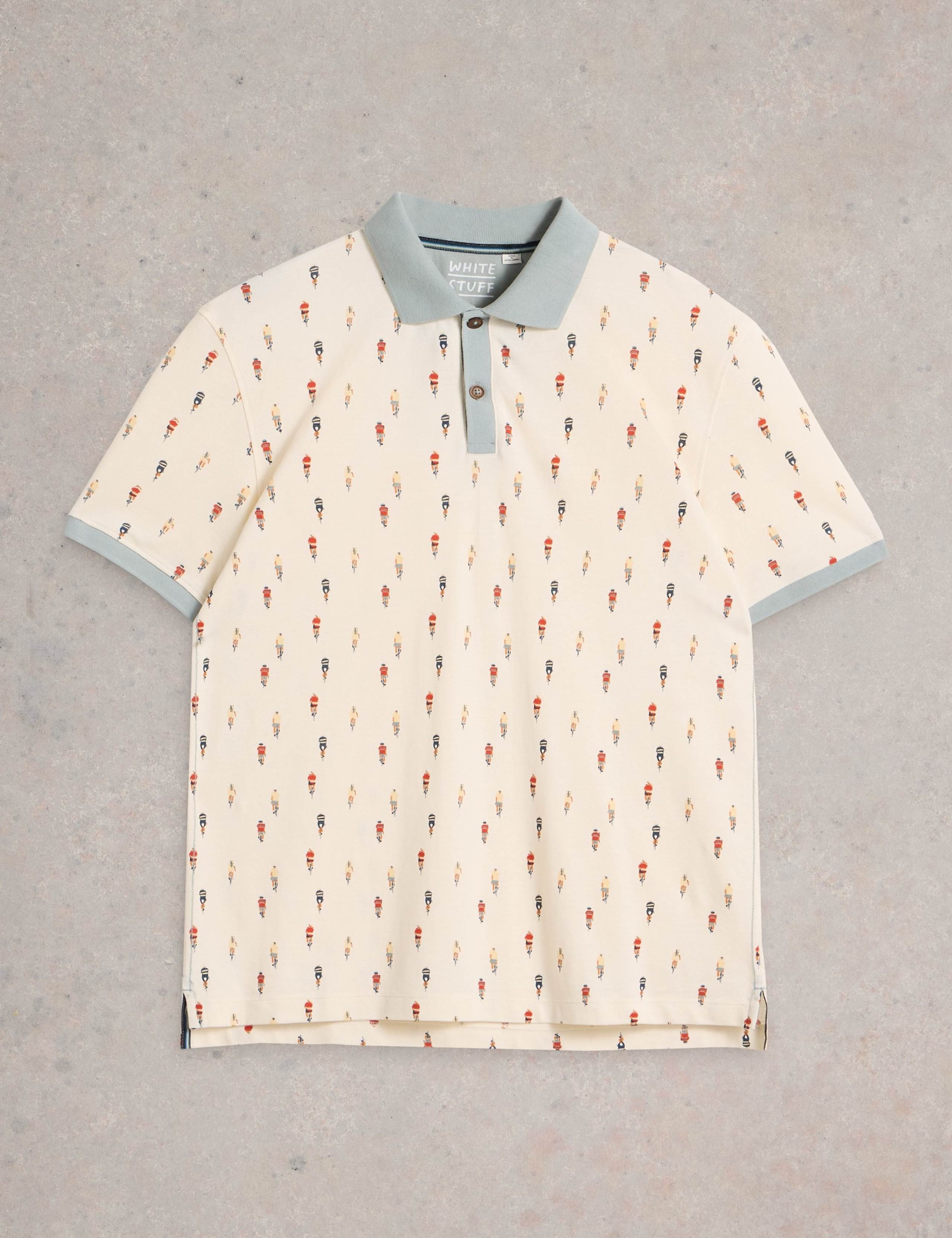 Pure Cotton Bike Print Polo Shirt 2 of 6