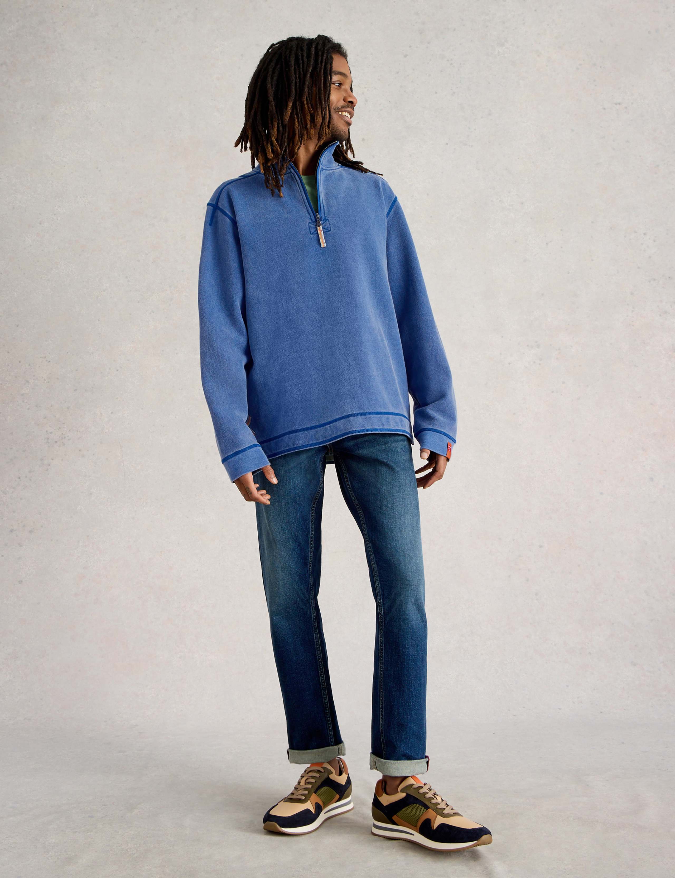 Pure Cotton Graphic Half Zip Sweatshirt 3 of 7