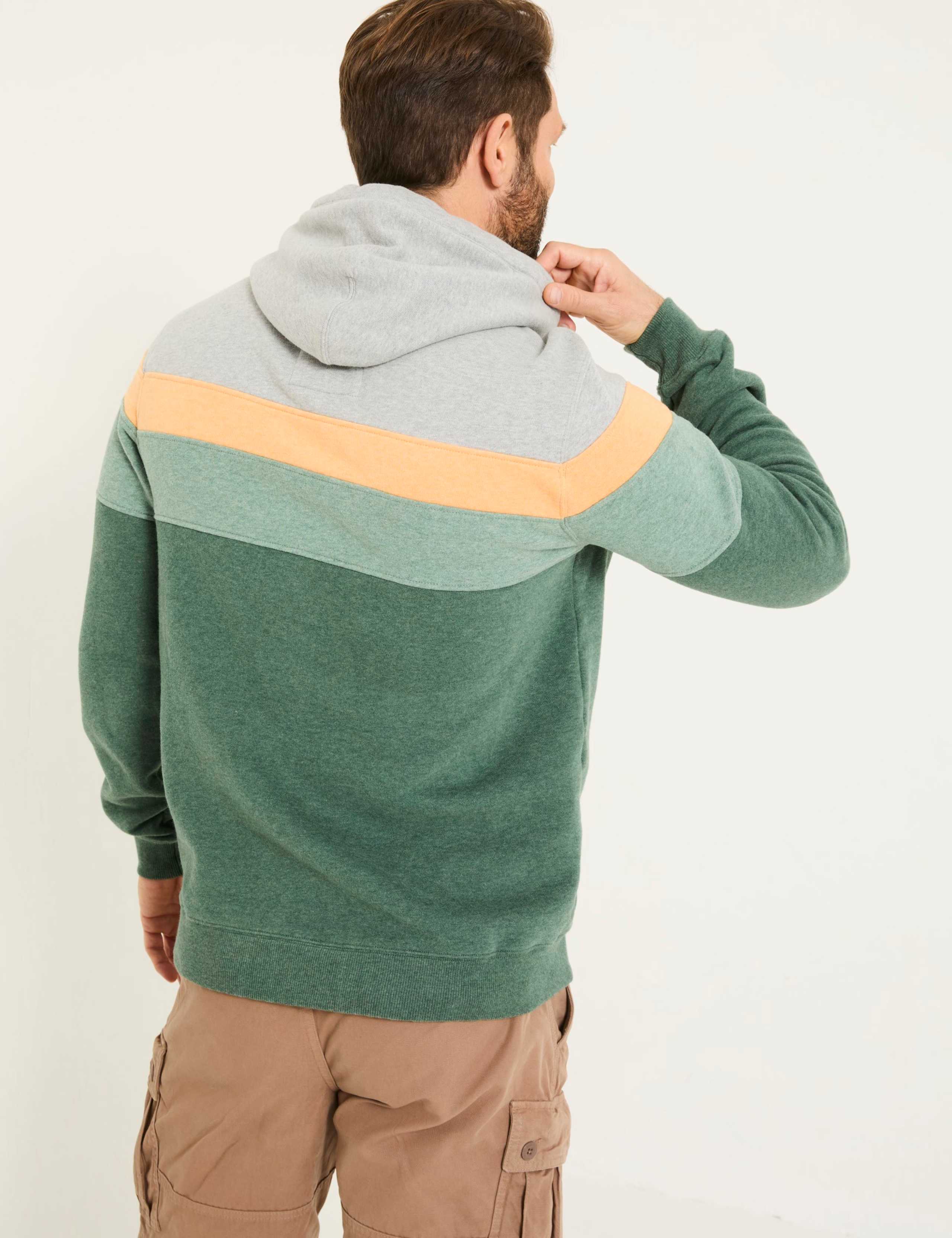 Pure Cotton Colour Block Hoodie 4 of 5