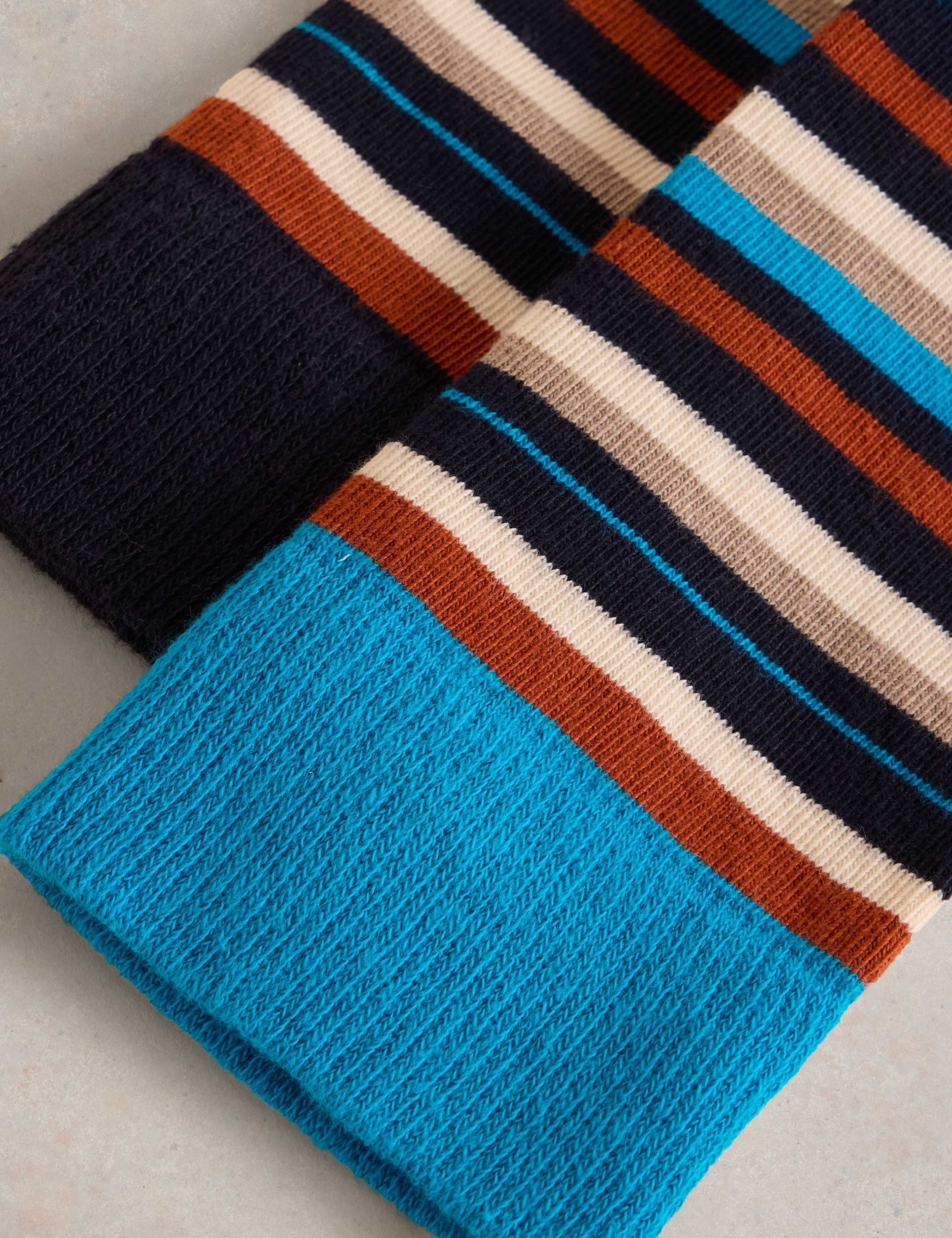 Striped Cotton Rich Socks 2 of 2