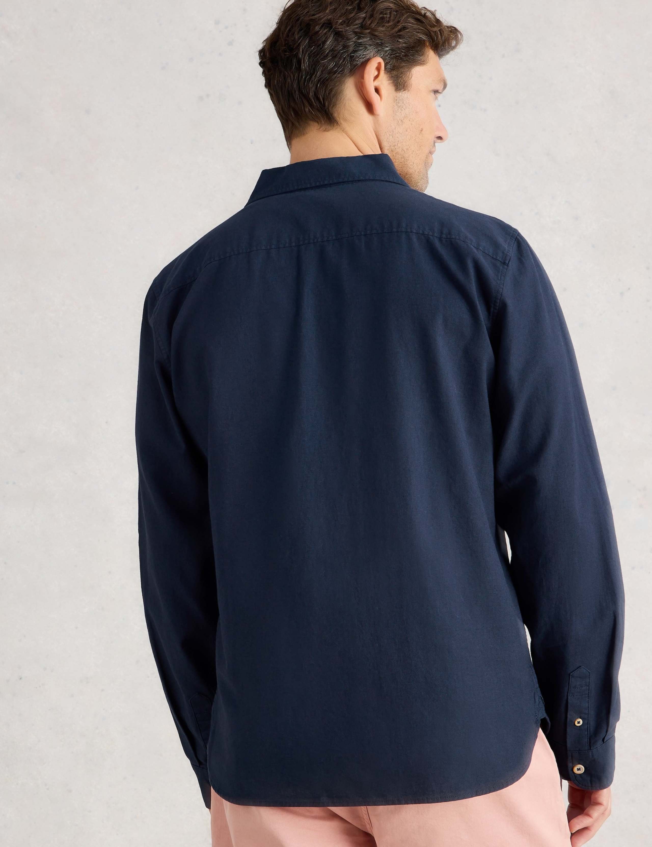 Regular Fit Cotton Linen Blend Shirt 4 of 6