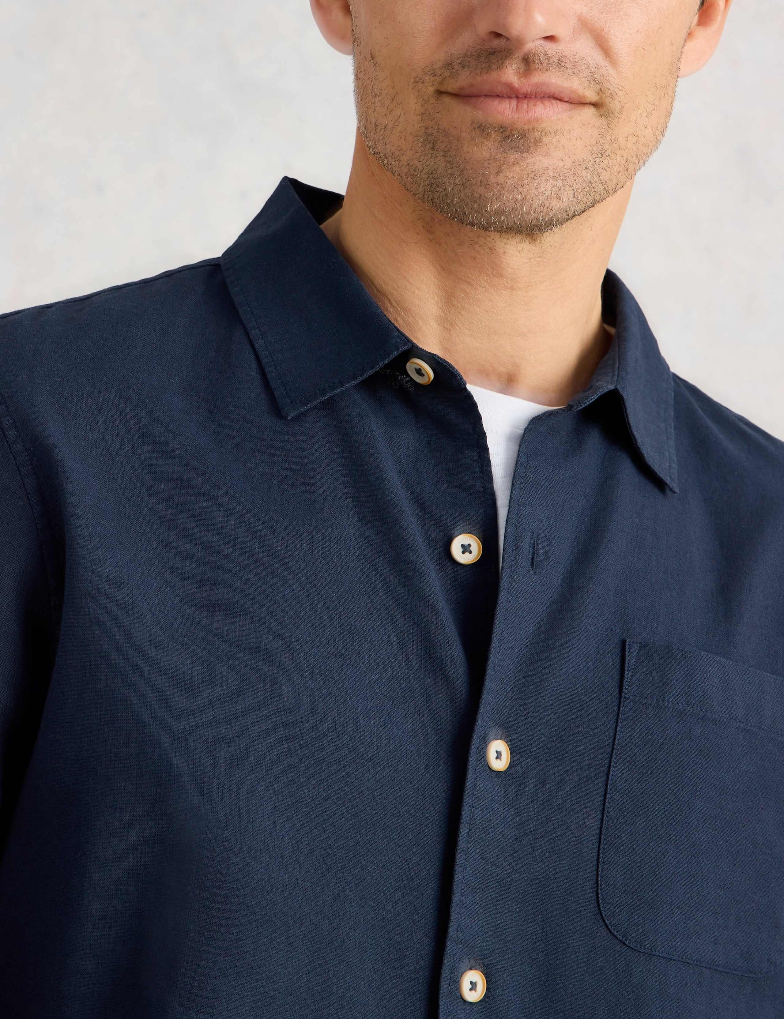 Regular Fit Cotton Linen Blend Shirt 5 of 6