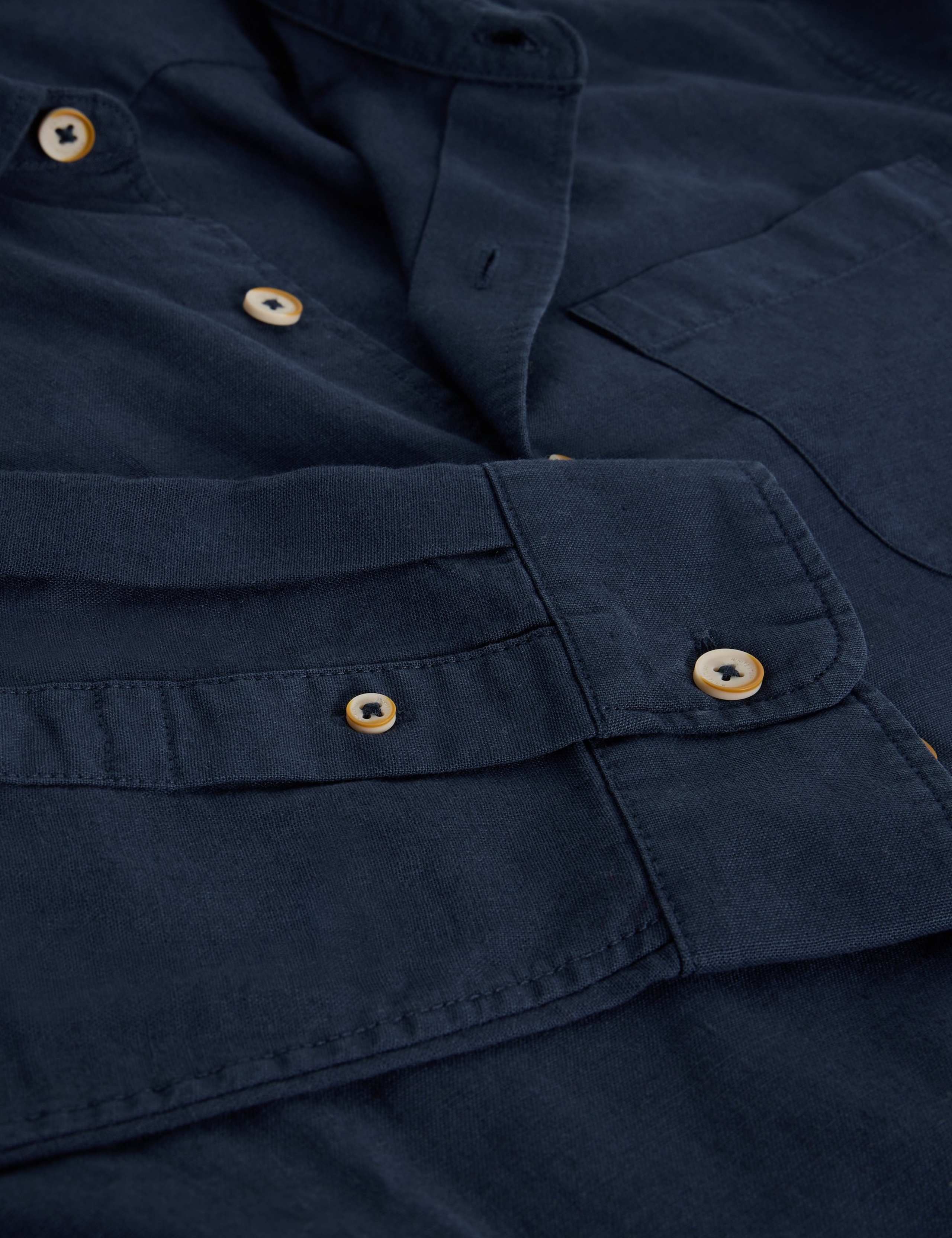 Regular Fit Cotton Linen Blend Shirt 6 of 6