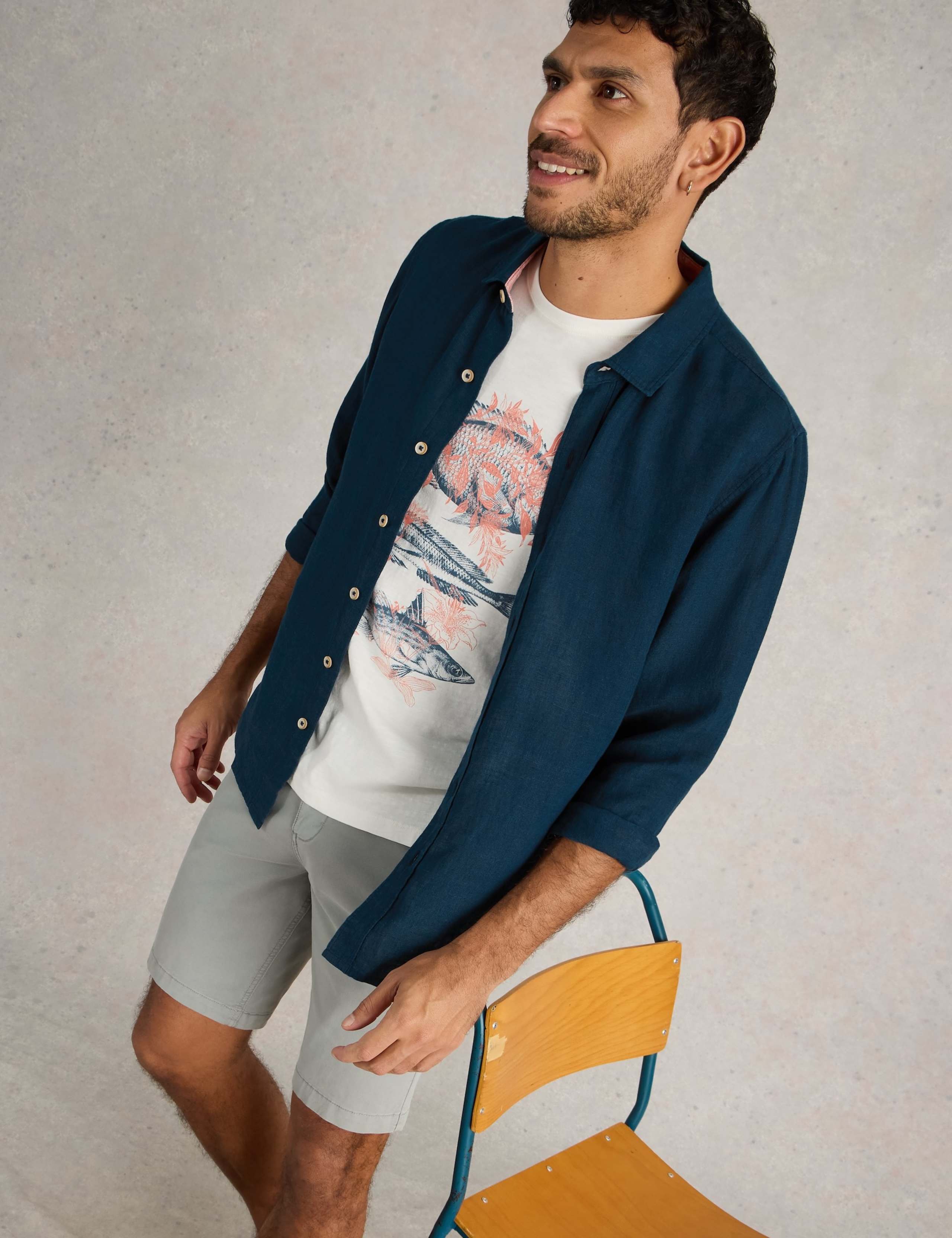 Regular Fit Pure Linen Shirt 1 of 6