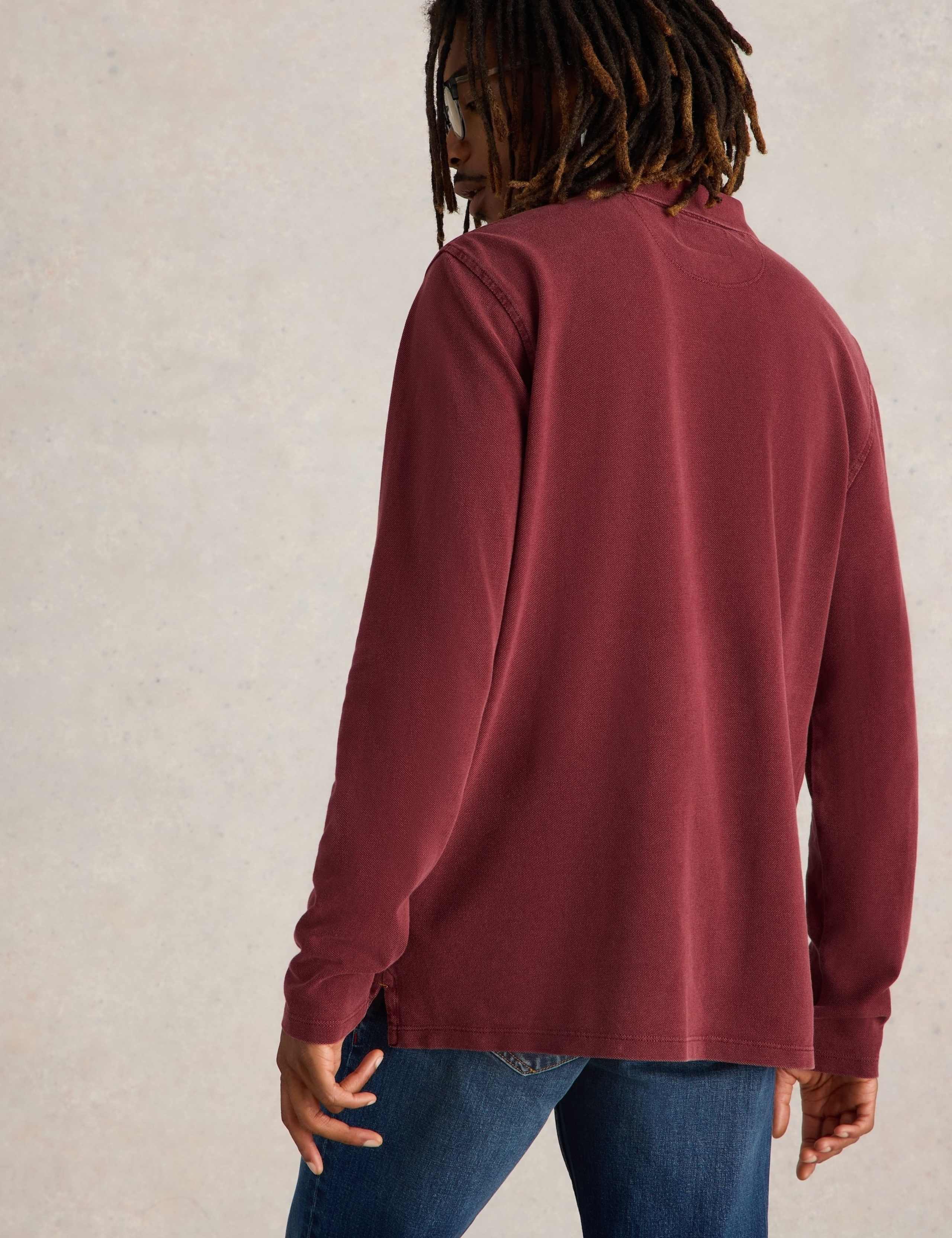 Pure Cotton Long Sleeve Polo Shirt 3 of 5