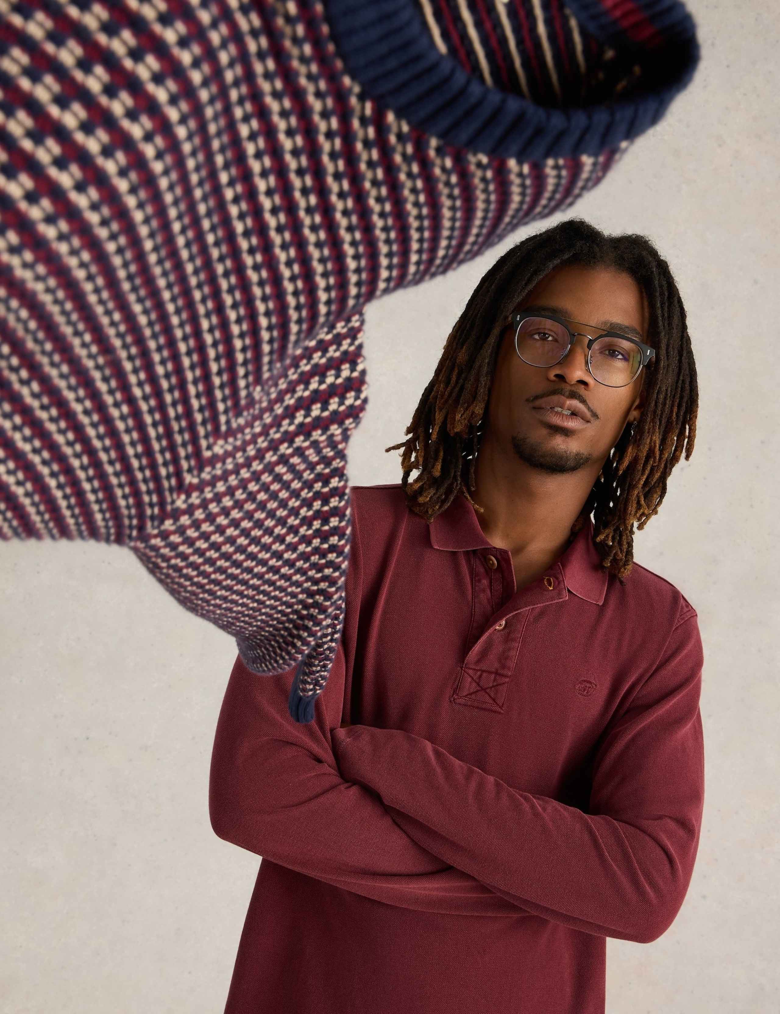 Pure Cotton Long Sleeve Polo Shirt 5 of 5