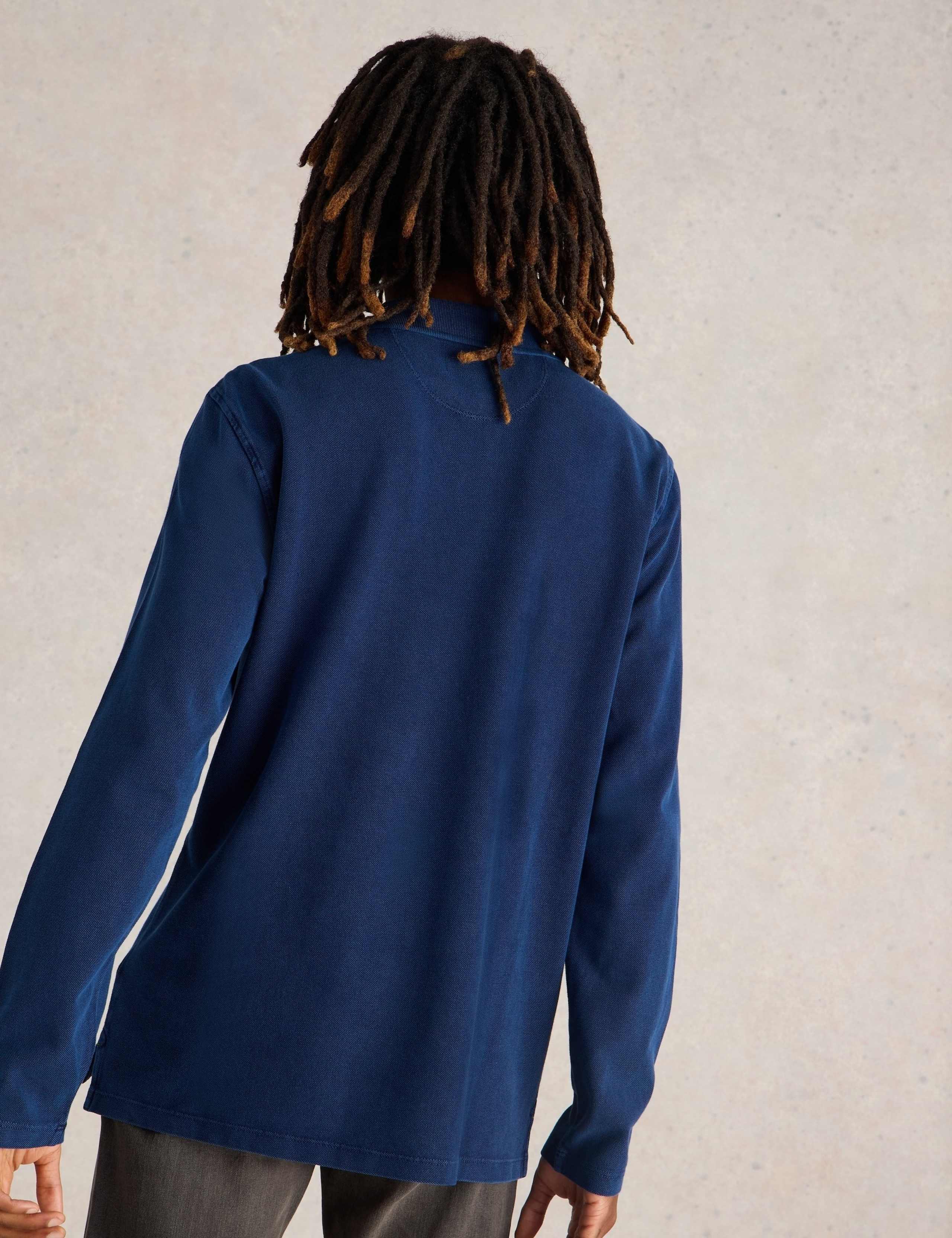 Pure Cotton Long Sleeve Polo Shirt 3 of 5