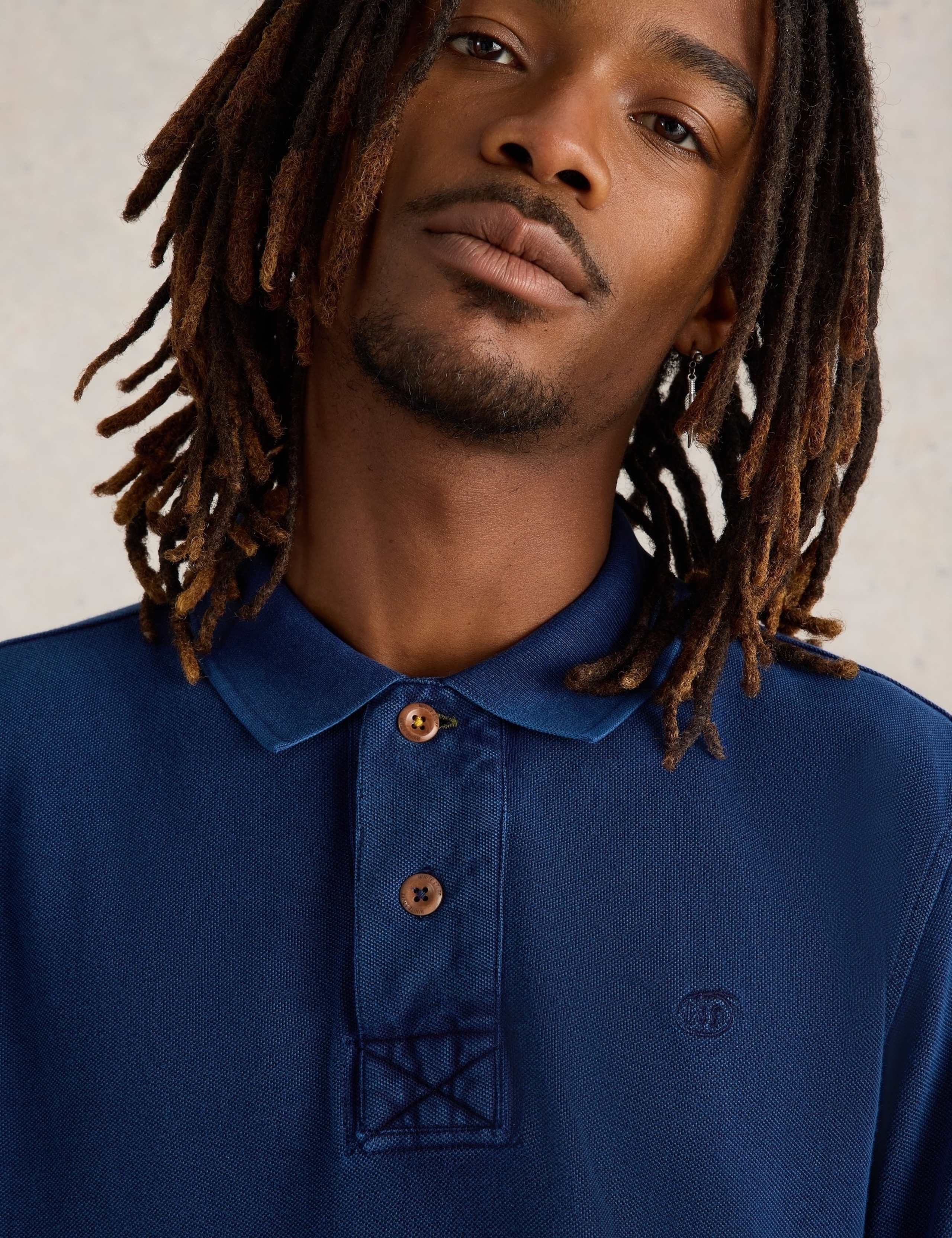 Pure Cotton Long Sleeve Polo Shirt 4 of 5
