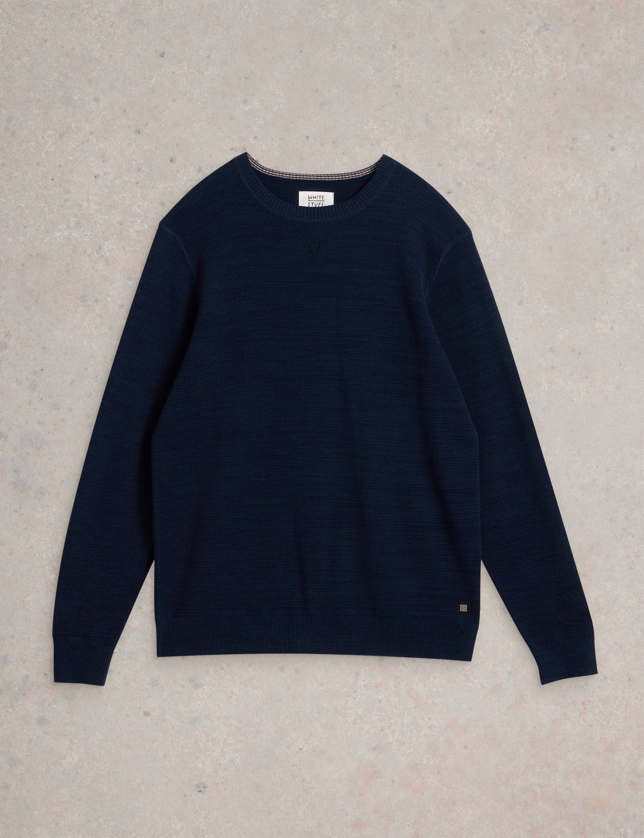 Pure Cotton Textured Crew Neck Jumper 2 of 6
