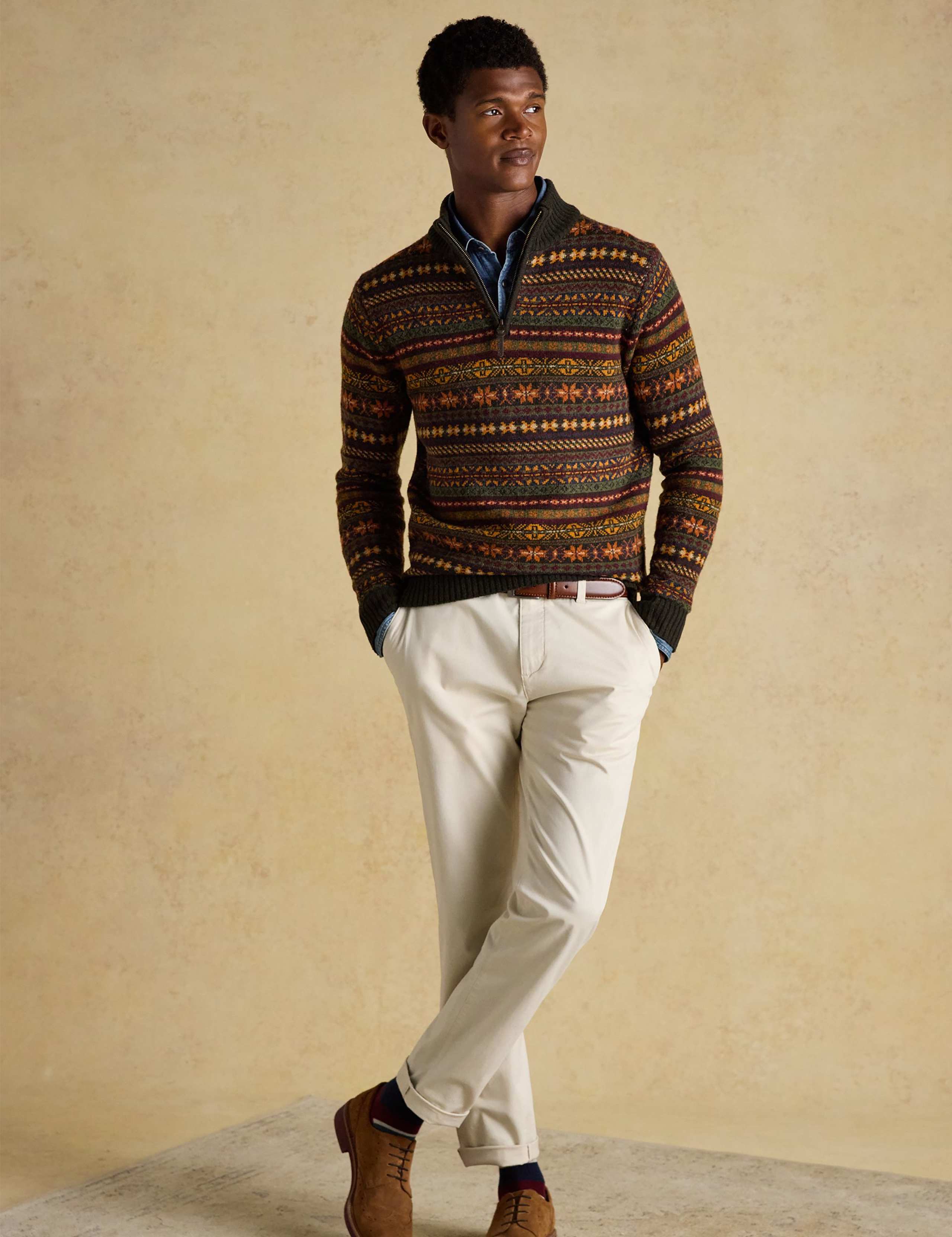 Wool Rich Fair Isle Funnel Neck Jumper 3 of 10