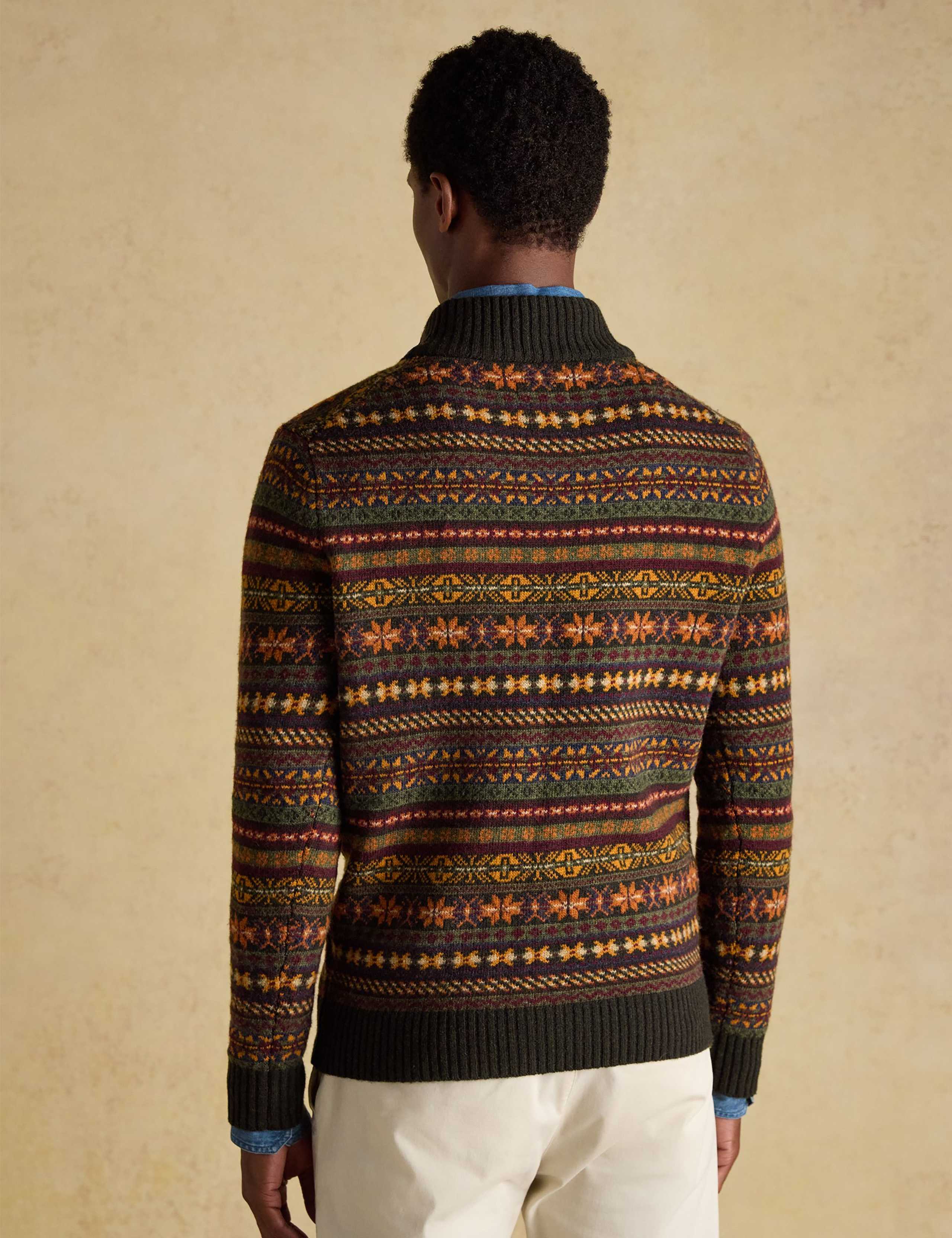 Wool Rich Fair Isle Funnel Neck Jumper 4 of 10