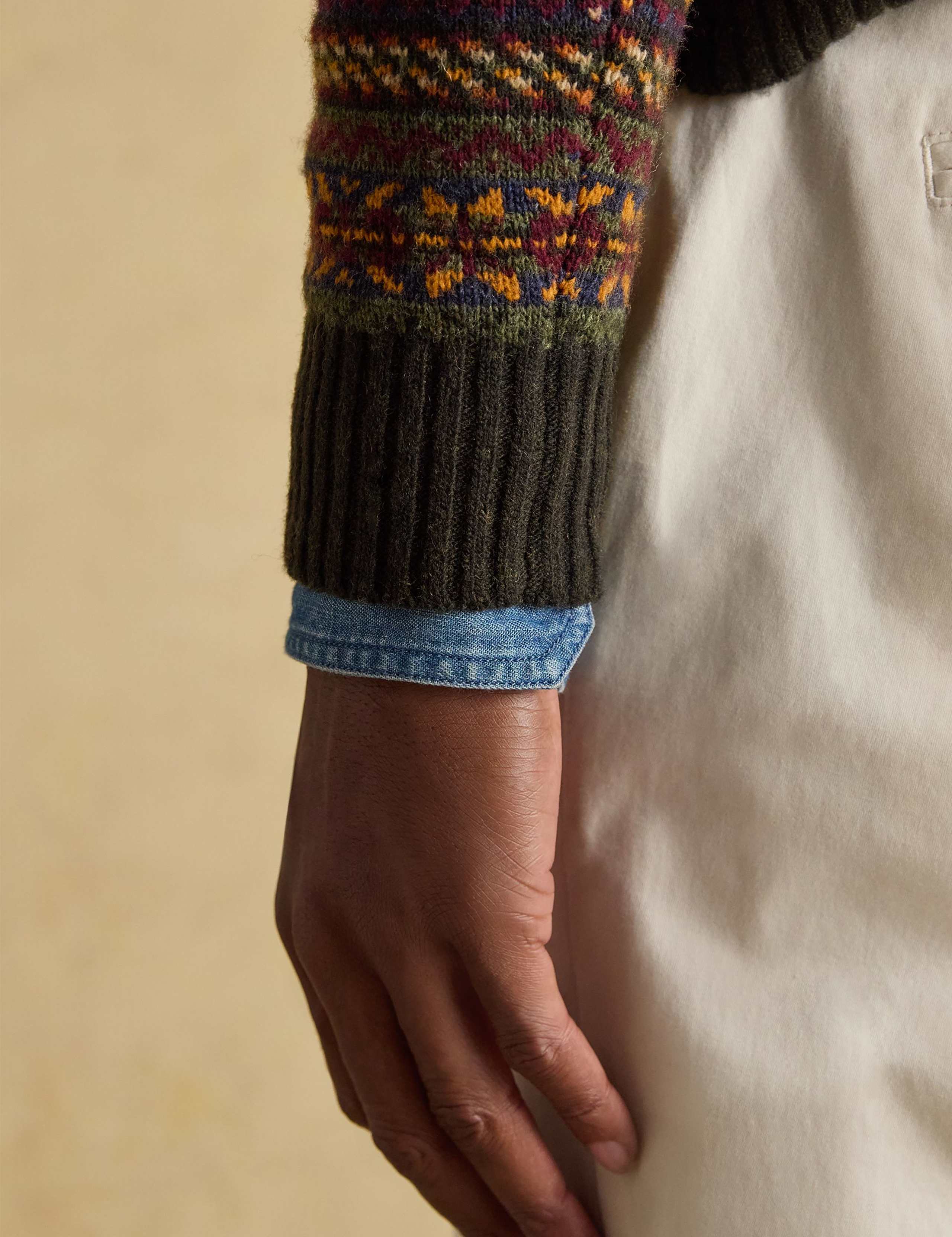 Wool Rich Fair Isle Funnel Neck Jumper 7 of 10