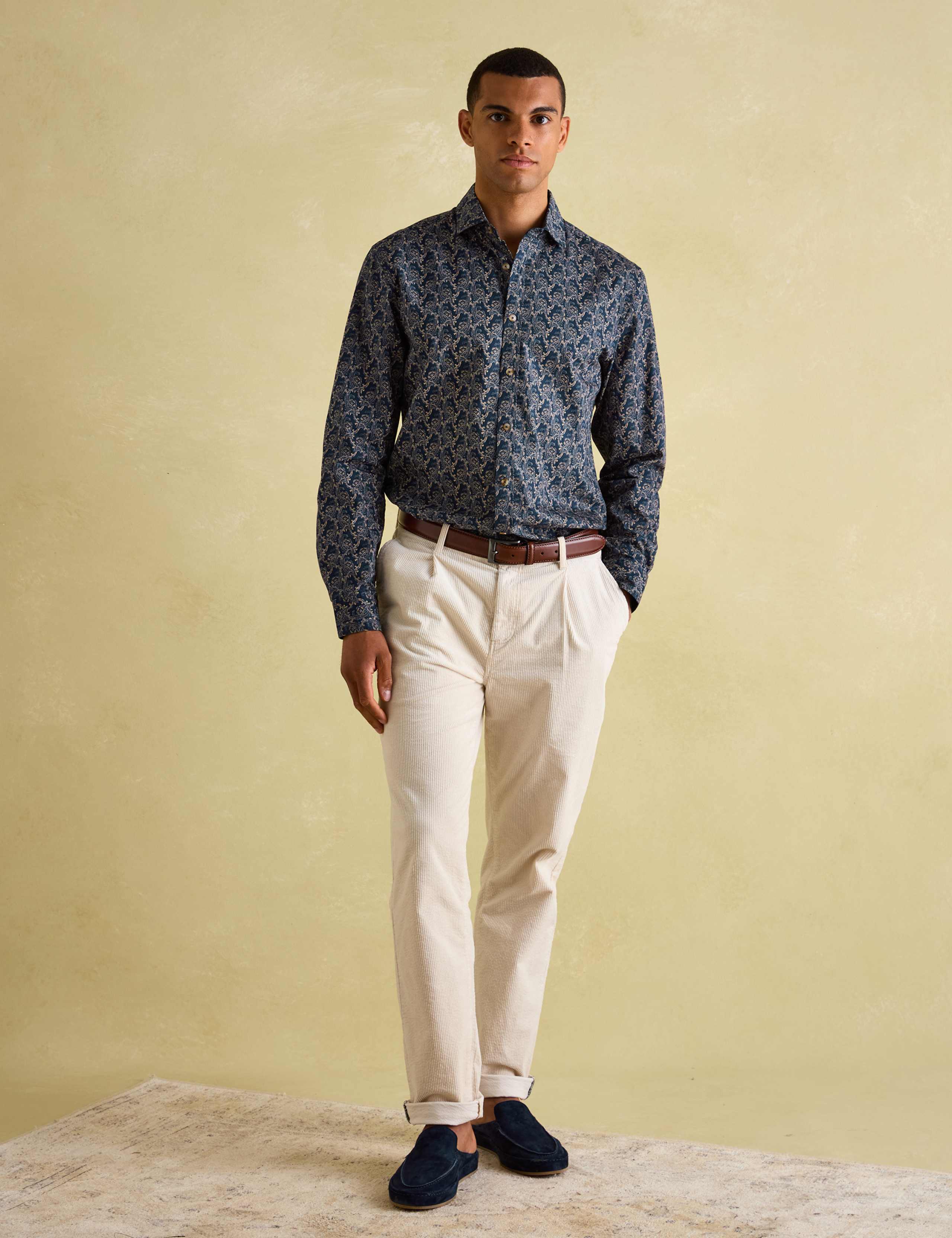 Regular Fit Pure Cotton Paisley Oxford Shirt 2 of 5