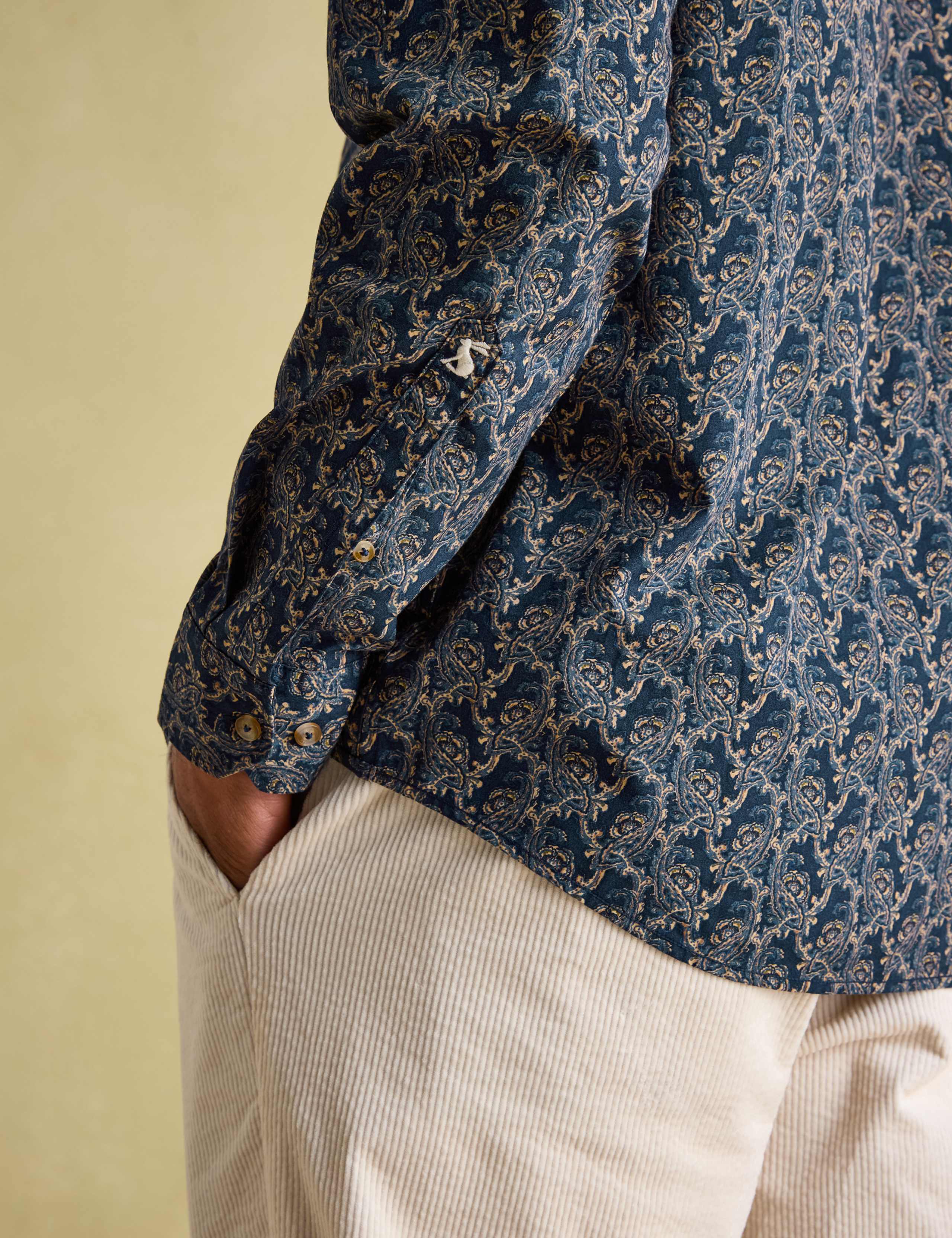 Regular Fit Pure Cotton Paisley Oxford Shirt 5 of 5