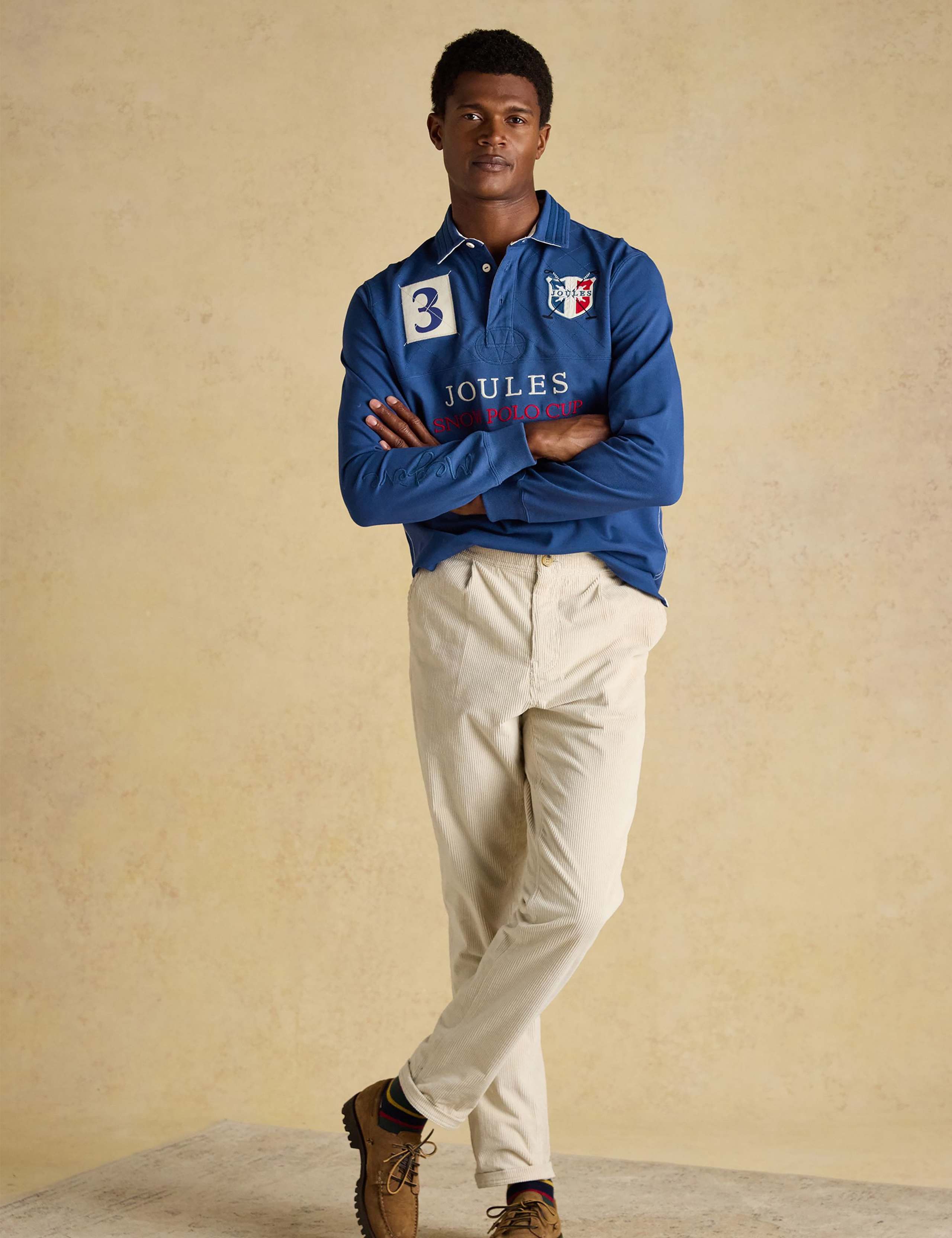 Pure Cotton Long Sleeve Polo Shirt 2 of 11