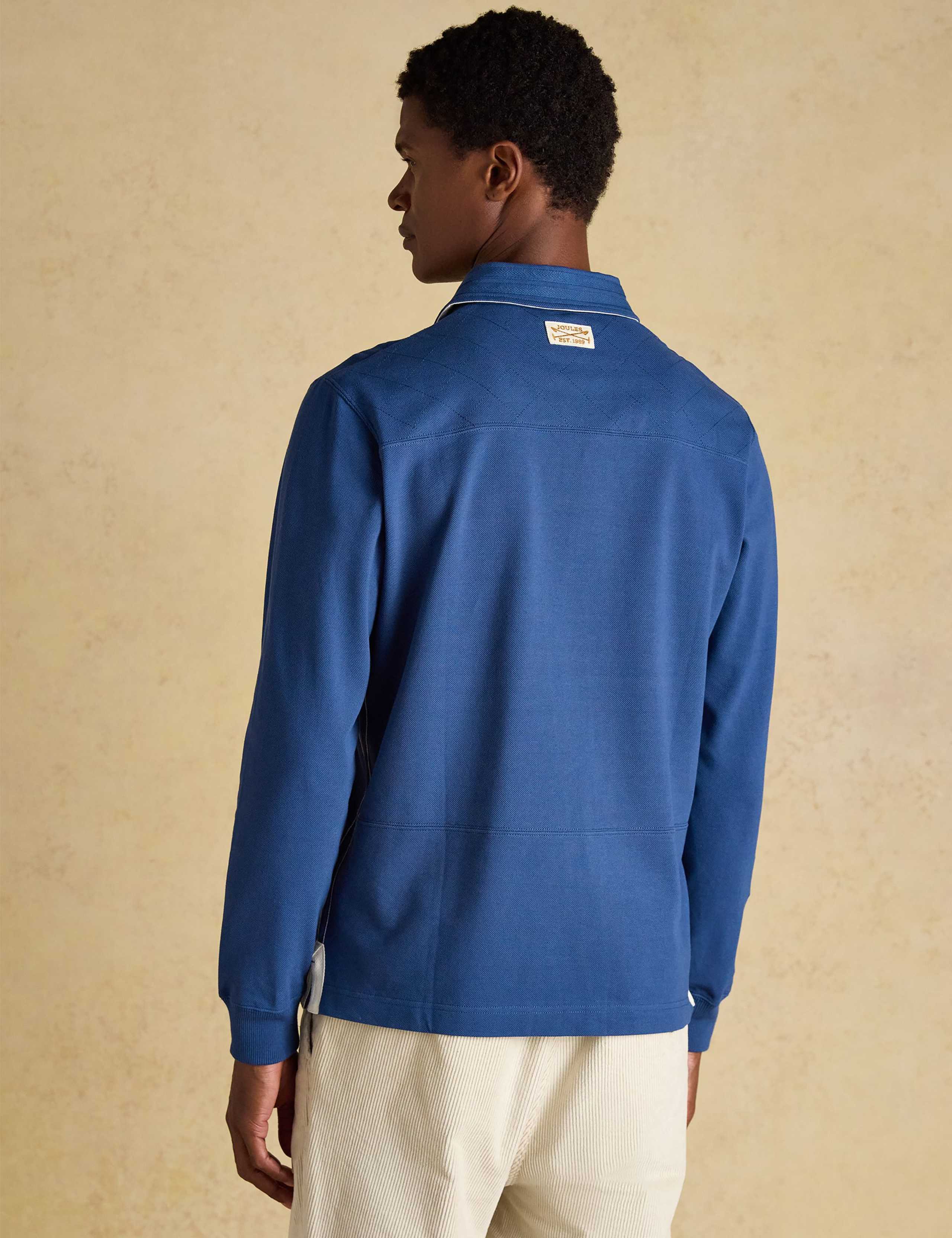 Pure Cotton Long Sleeve Polo Shirt 7 of 11
