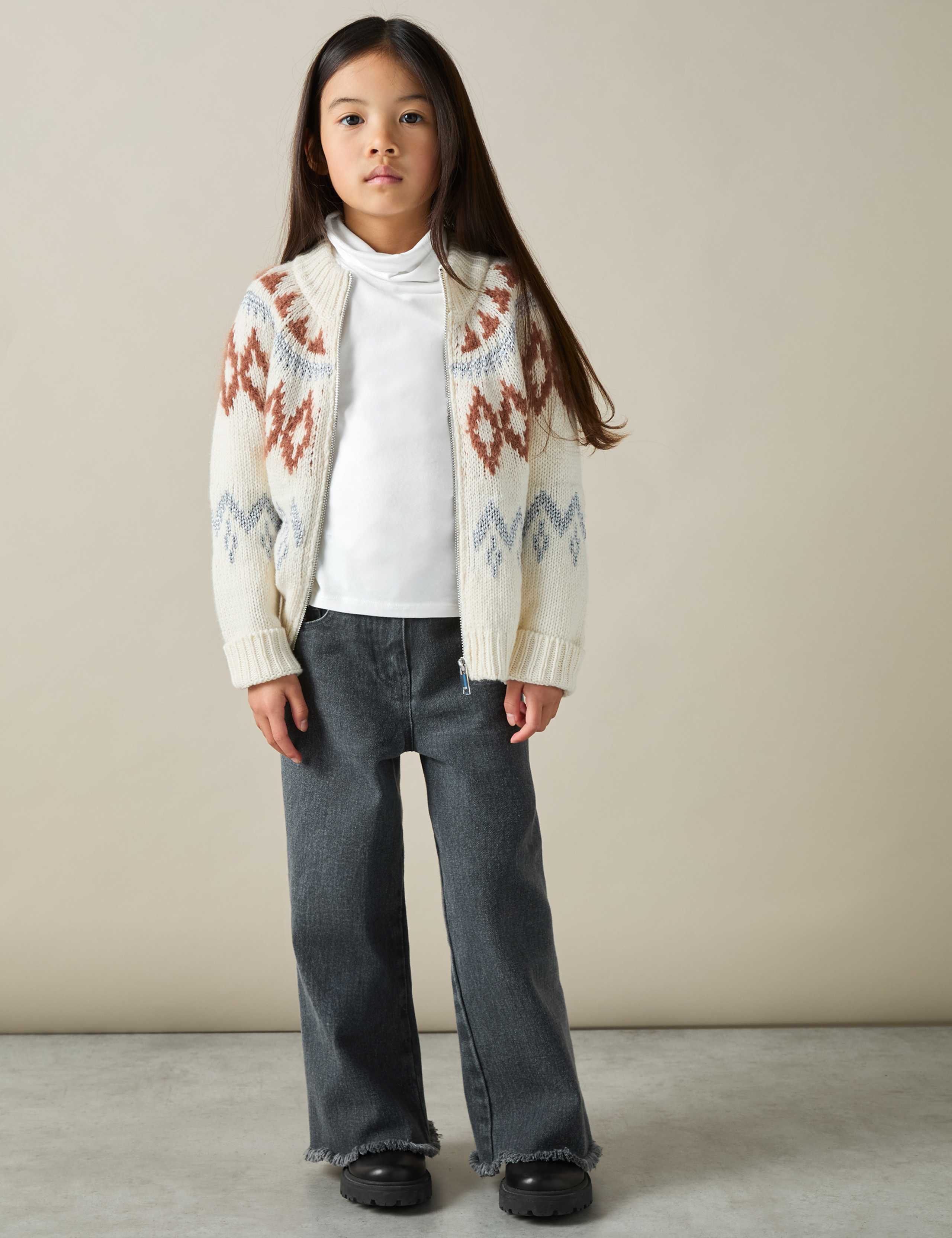 Cotton Rich Roll Neck Top (4-14 Yrs) 3 of 4