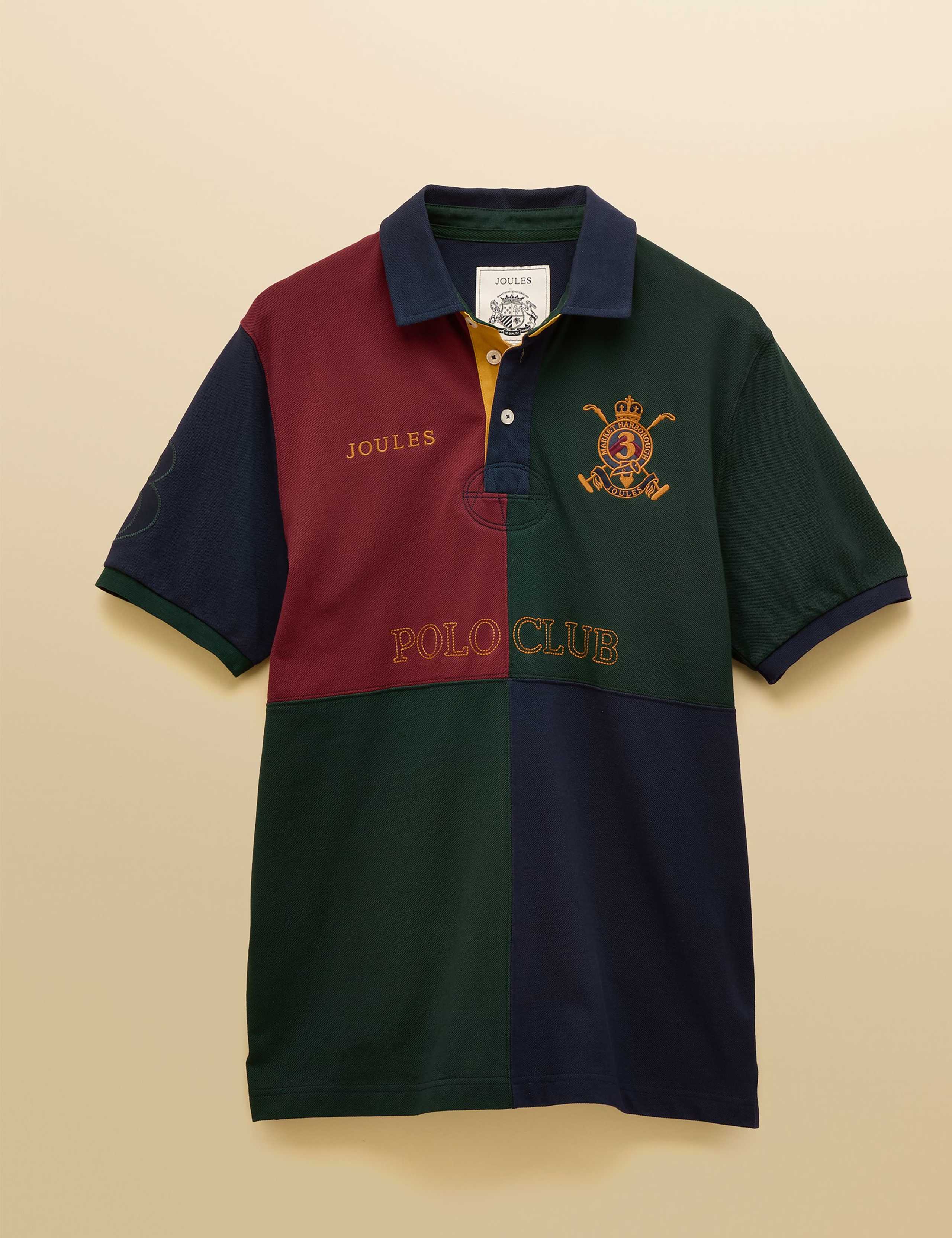 Pure Cotton Harlequin Polo Shirt 3 of 8