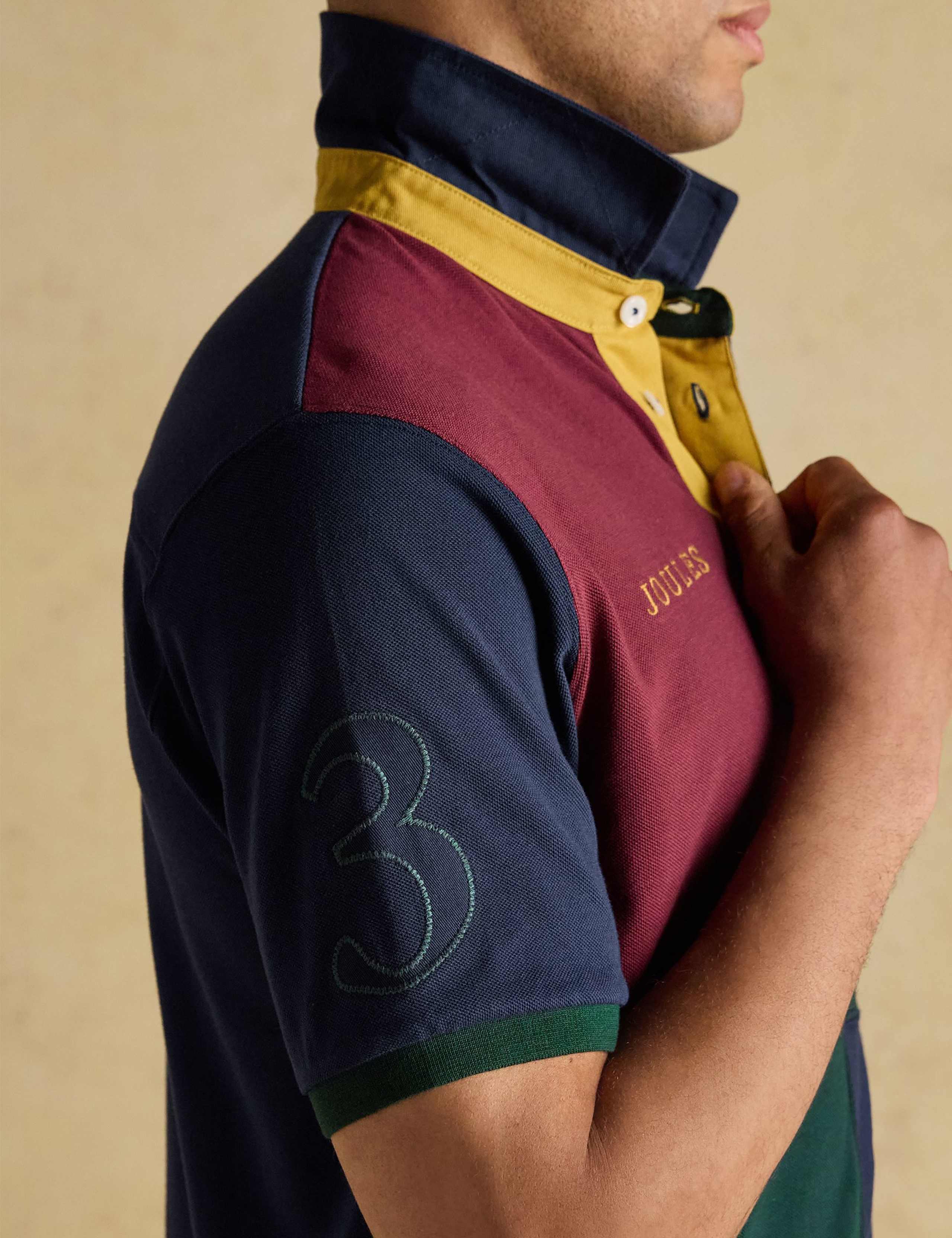 Pure Cotton Harlequin Polo Shirt 4 of 8