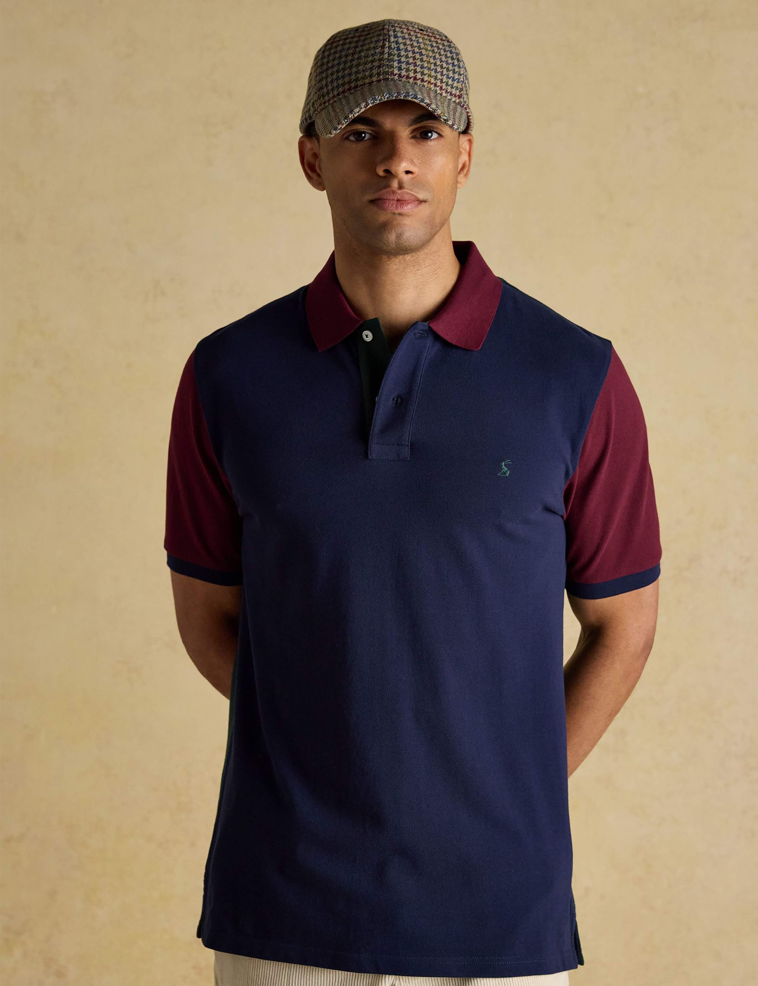 Pure Cotton Colour Block Polo Shirt 1 of 8