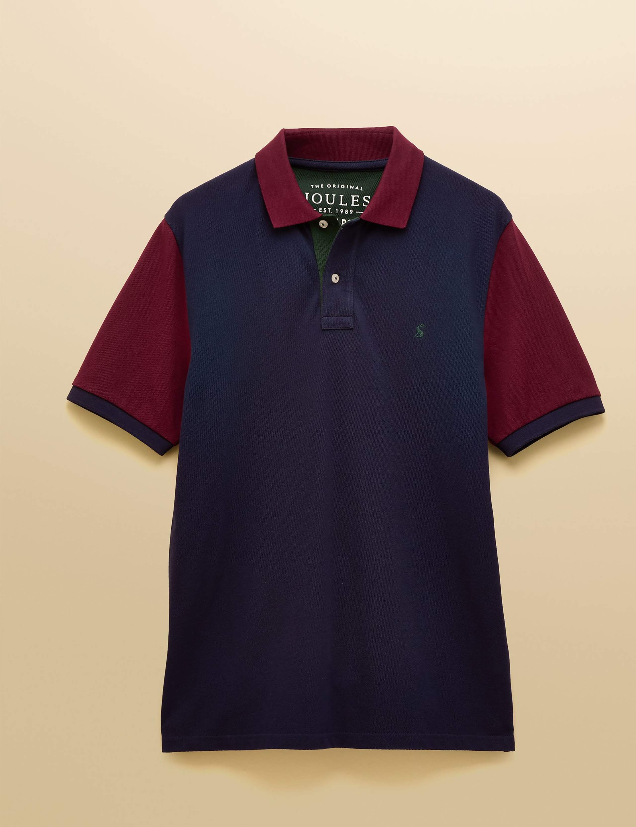 Pure Cotton Colour Block Polo Shirt 2 of 8