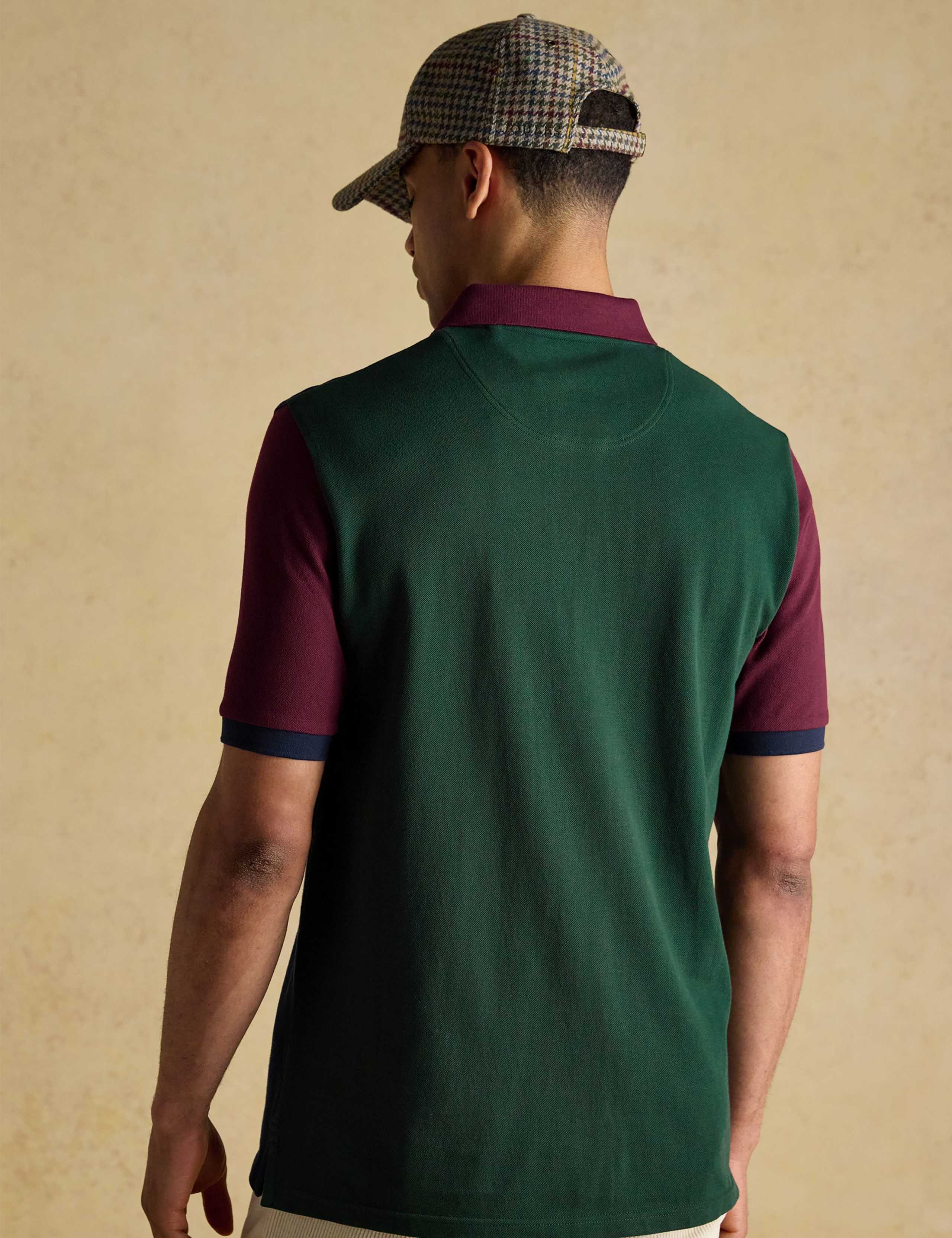Pure Cotton Colour Block Polo Shirt 3 of 8