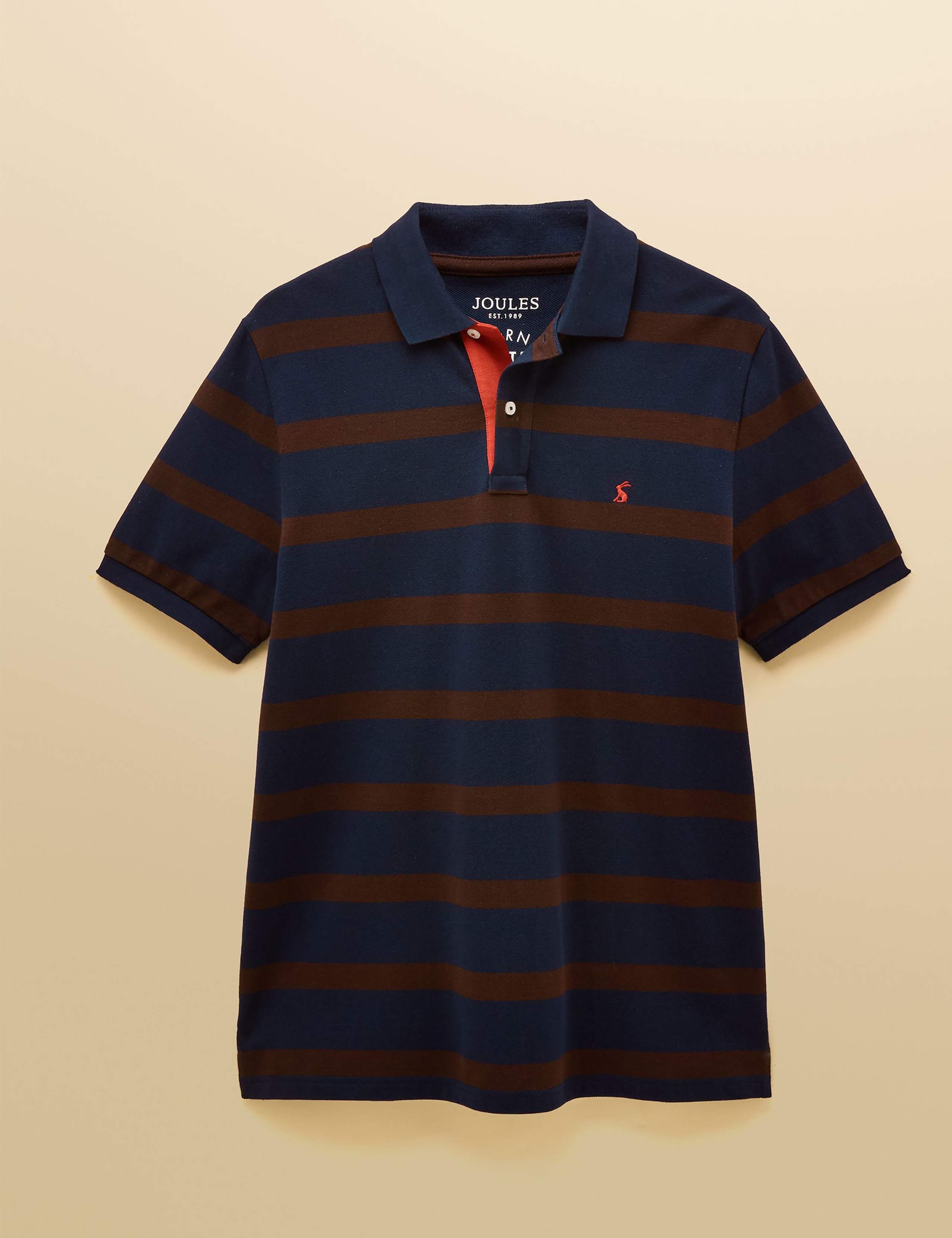 Pure Cotton Striped Polo Shirt 4 of 8