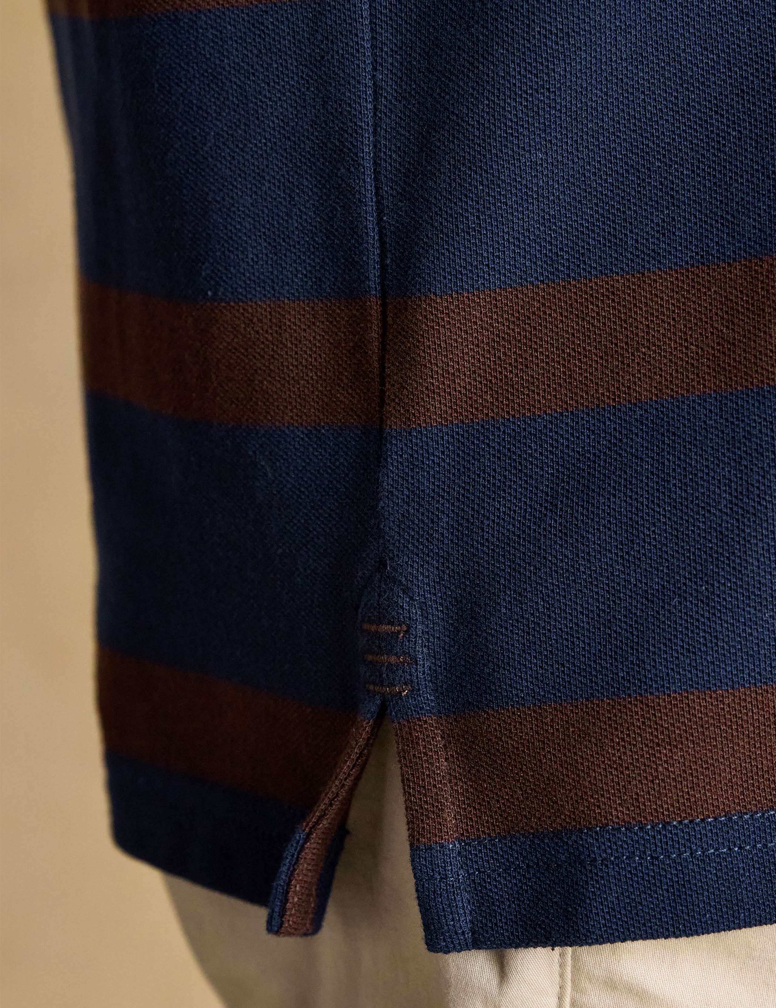 Pure Cotton Striped Polo Shirt 8 of 8