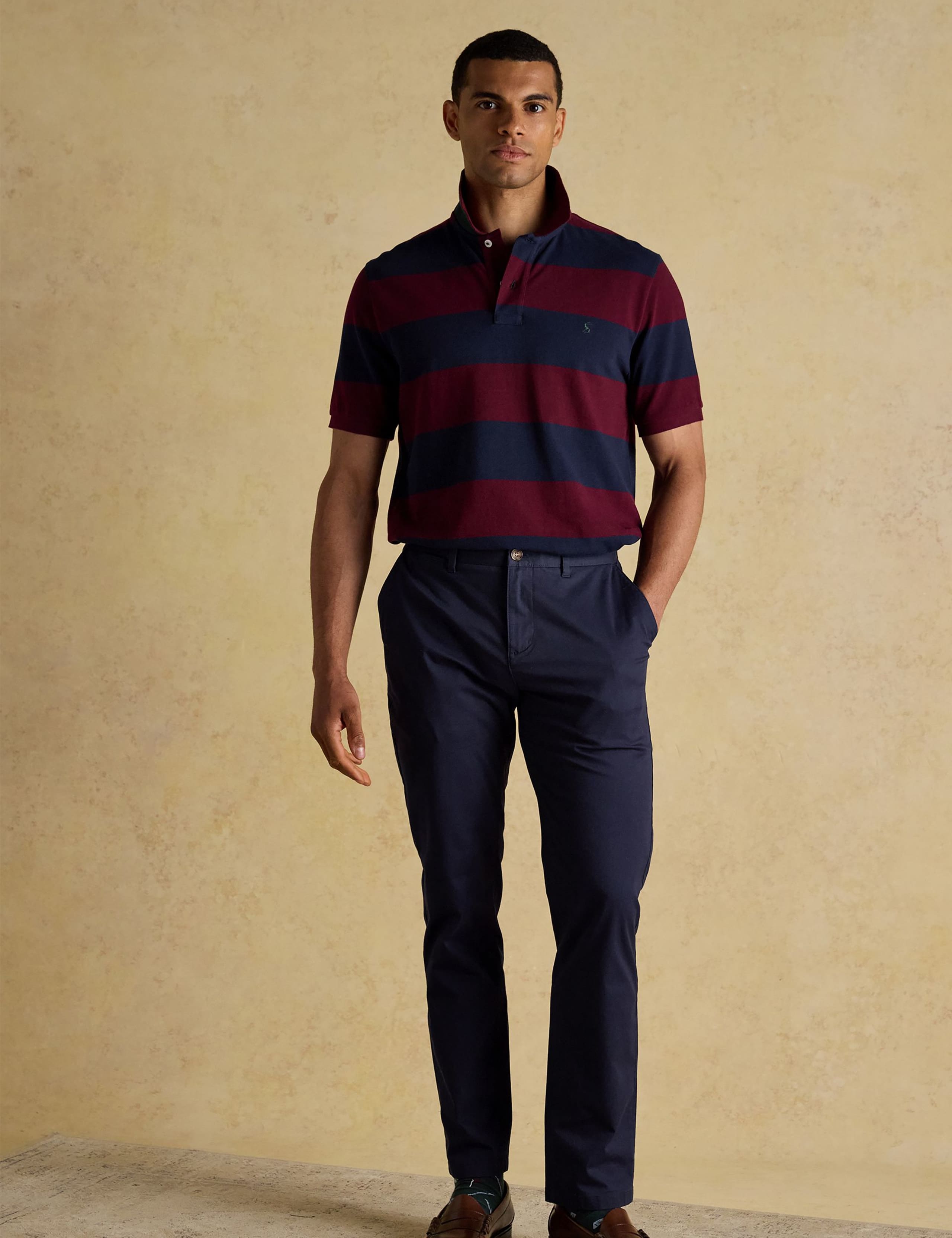 Pure Cotton Striped Polo Shirt 2 of 8