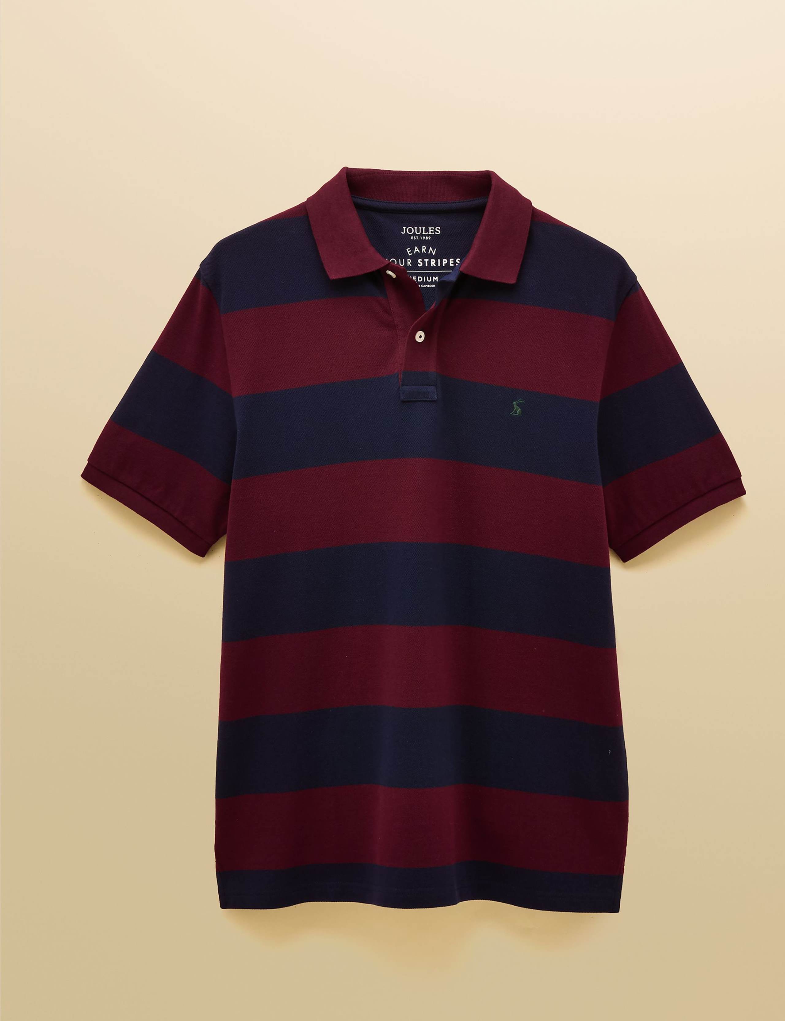 Pure Cotton Striped Polo Shirt 6 of 8