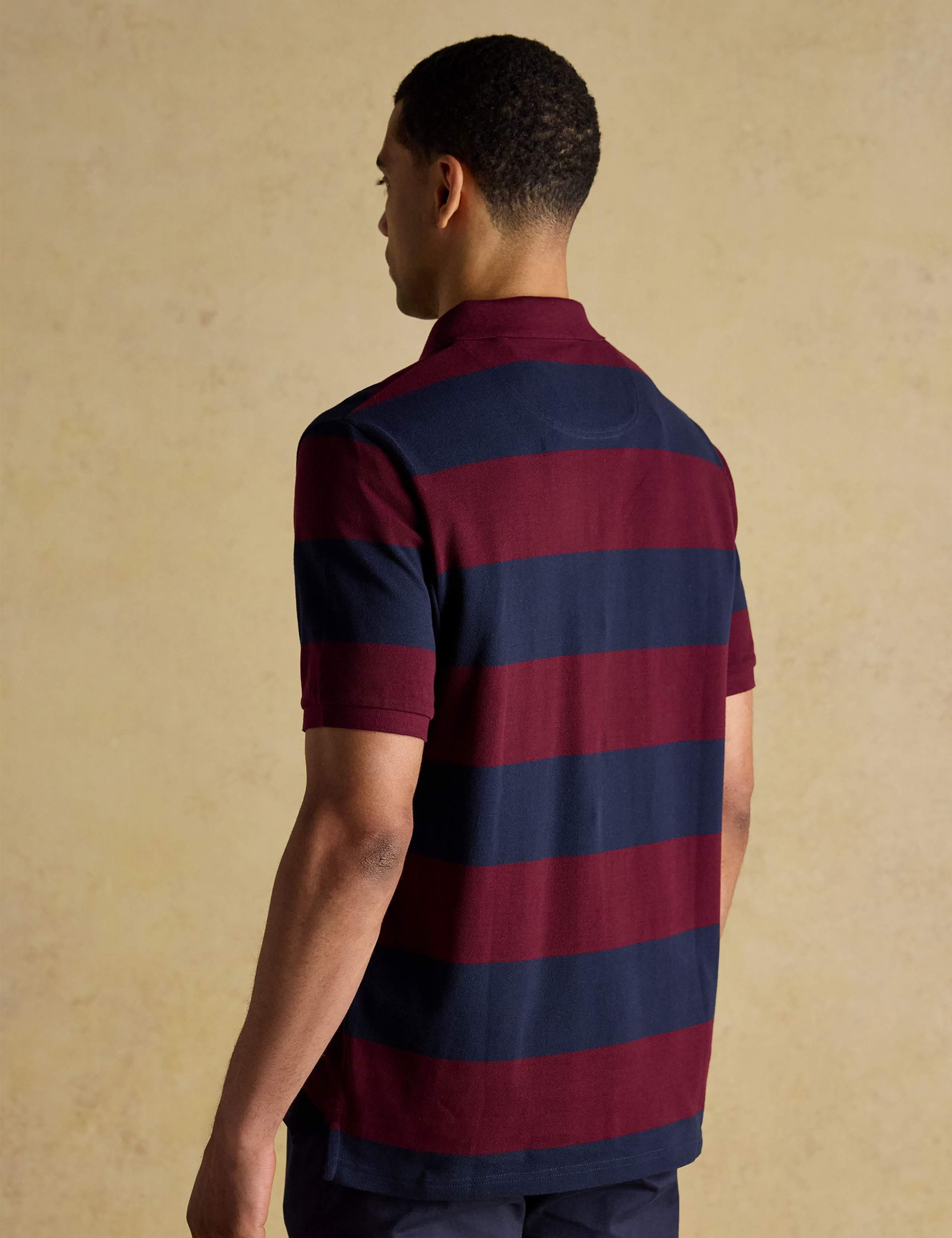 Pure Cotton Striped Polo Shirt 7 of 8