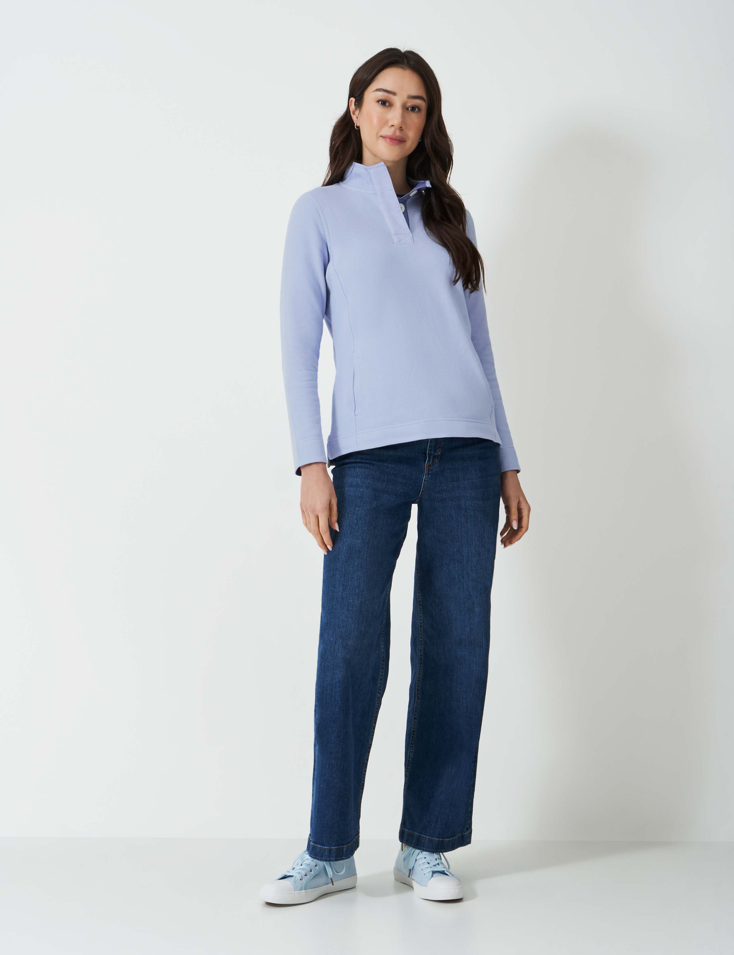 Pure Cotton Striped Funnel Neck Sweatshirt 3 of 5