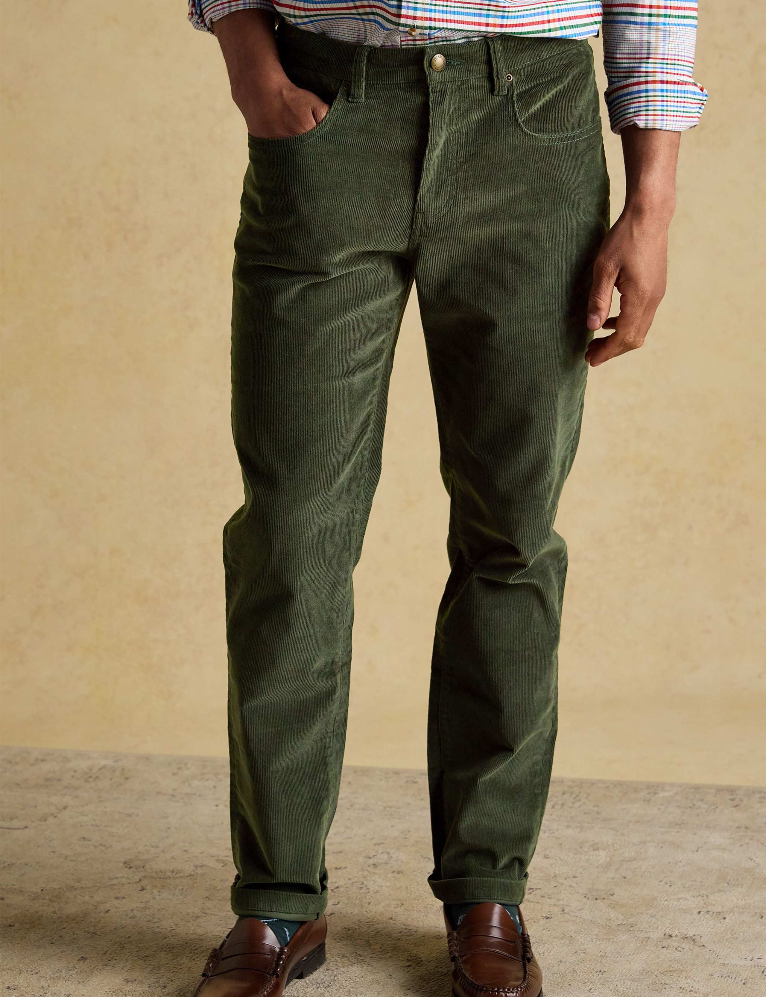 Regular Fit Cord 5 Pocket Trousers 1 of 6