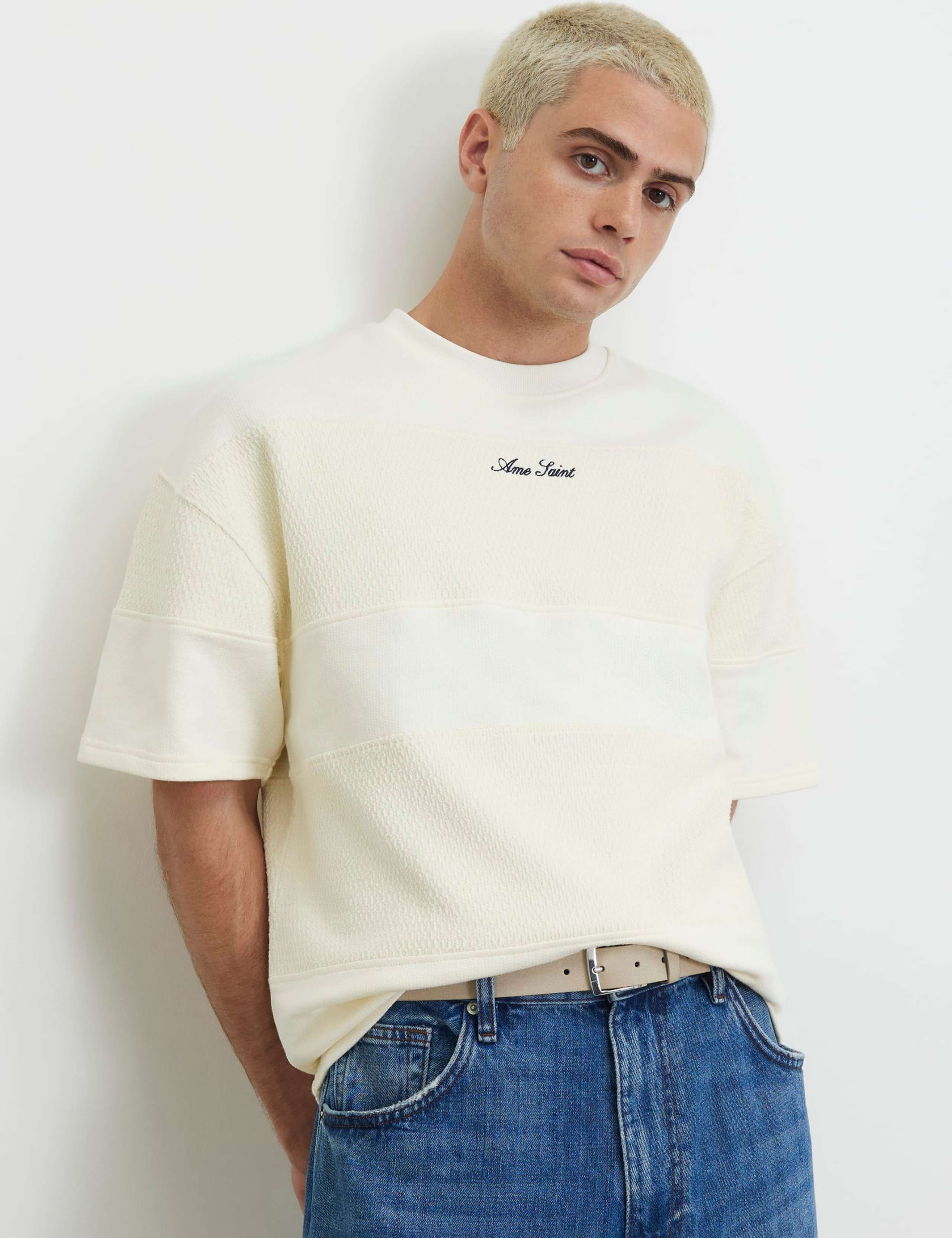 Oversized Pure Cotton Striped T-Shirt 2 of 6