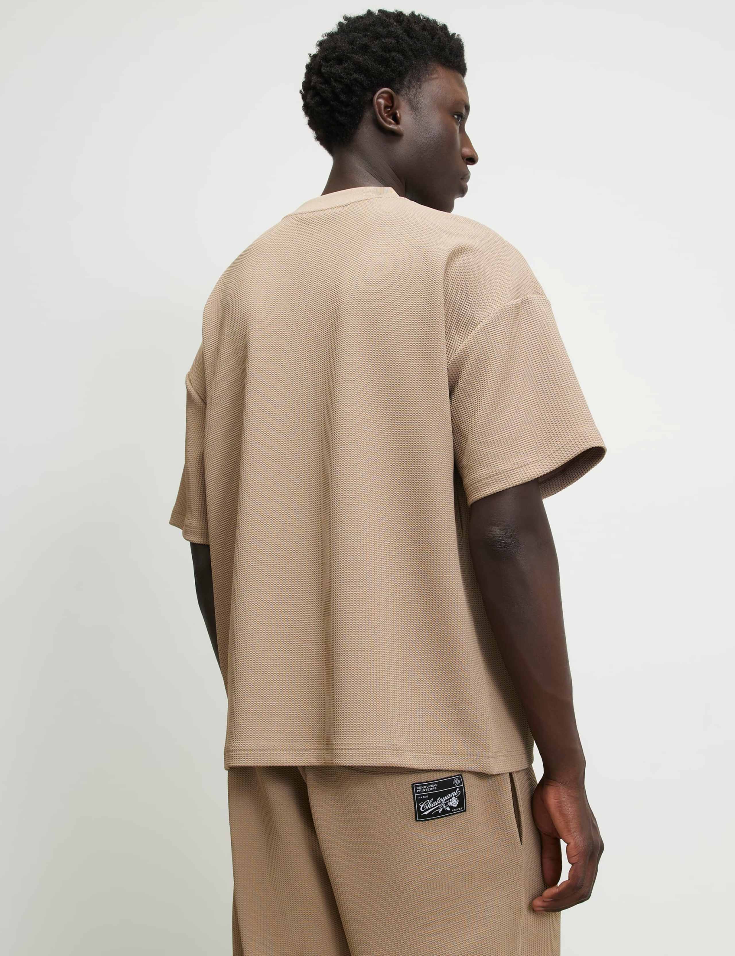 Oversized Waffle Crew Neck T-Shirt 5 of 6