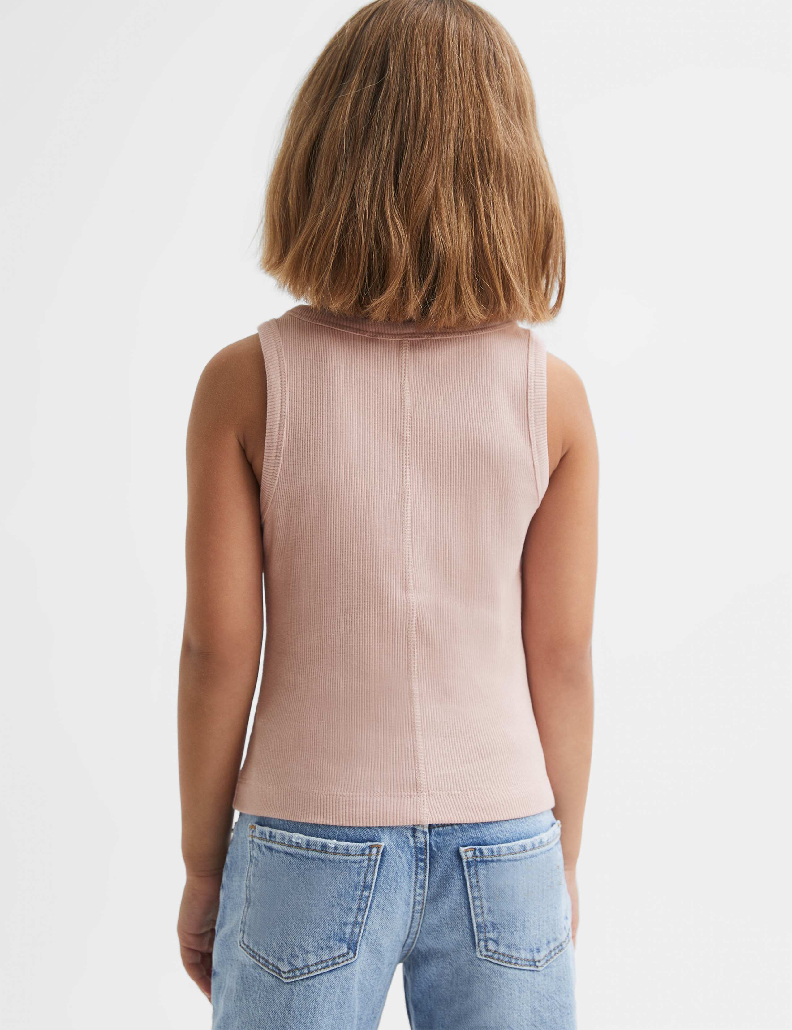 Pure Cotton Ribbed Vest (4-14 Yrs) 4 of 5