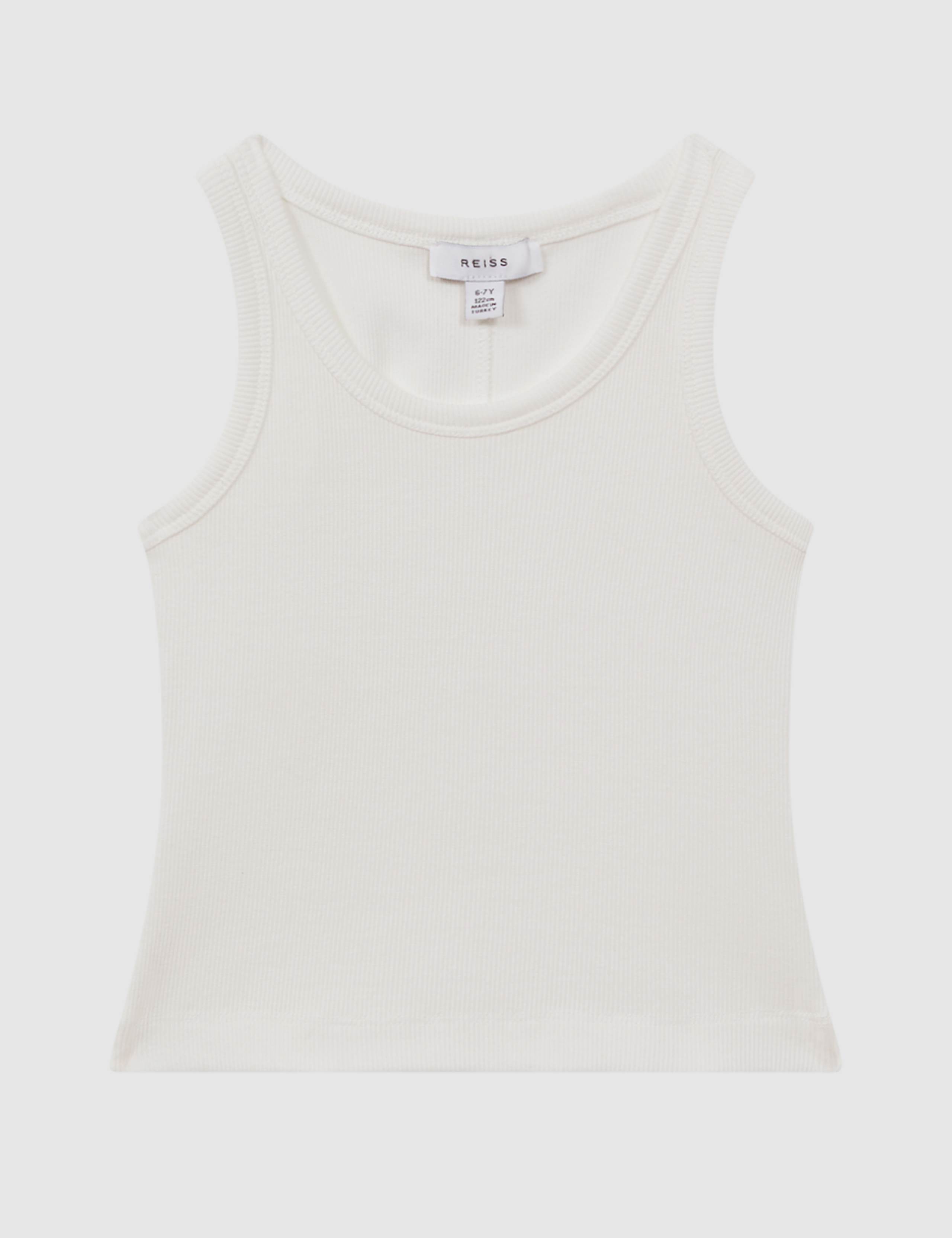 Pure Cotton Ribbed Vest (4-14 Yrs) 2 of 5