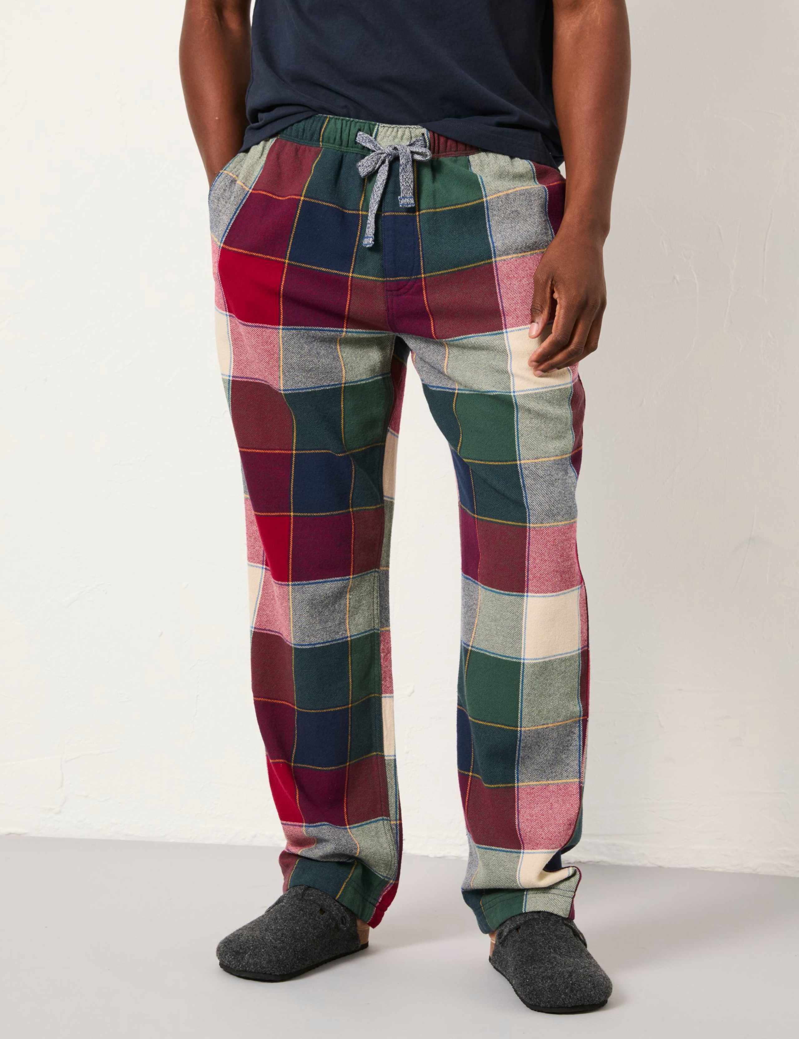 Pure Cotton Checked Pyjama Bottoms 3 of 6