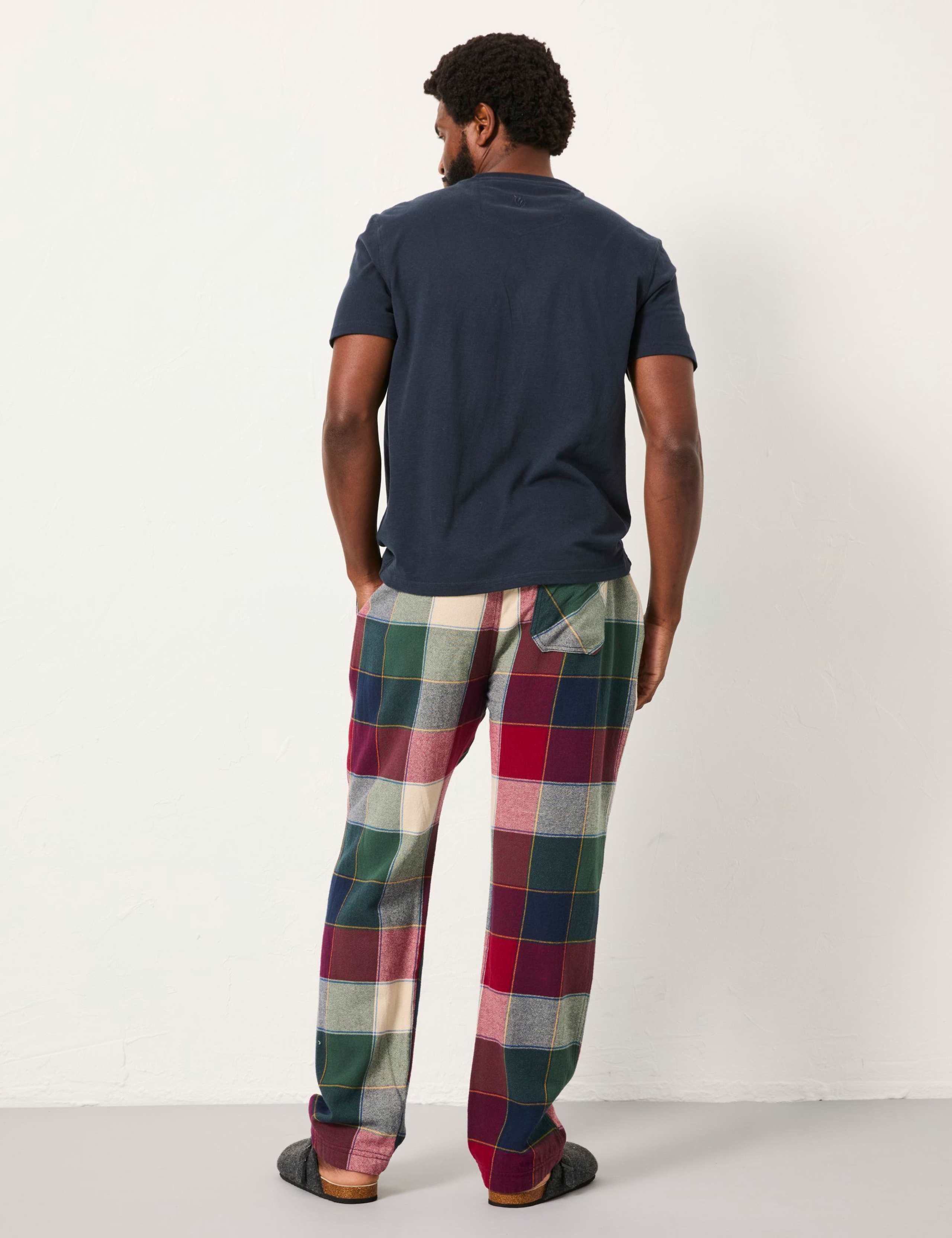 Pure Cotton Checked Pyjama Bottoms 4 of 6