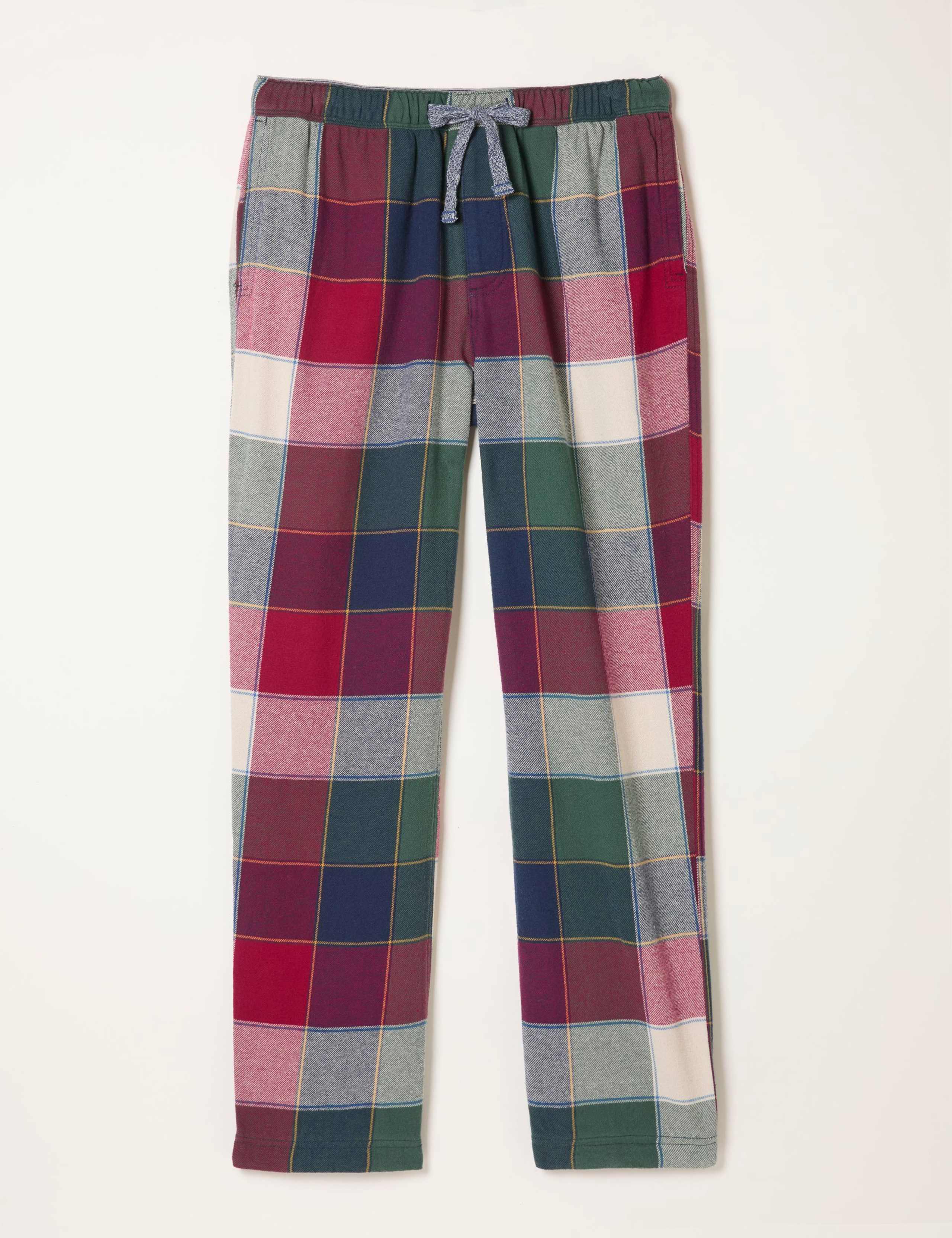 Pure Cotton Checked Pyjama Bottoms 2 of 6