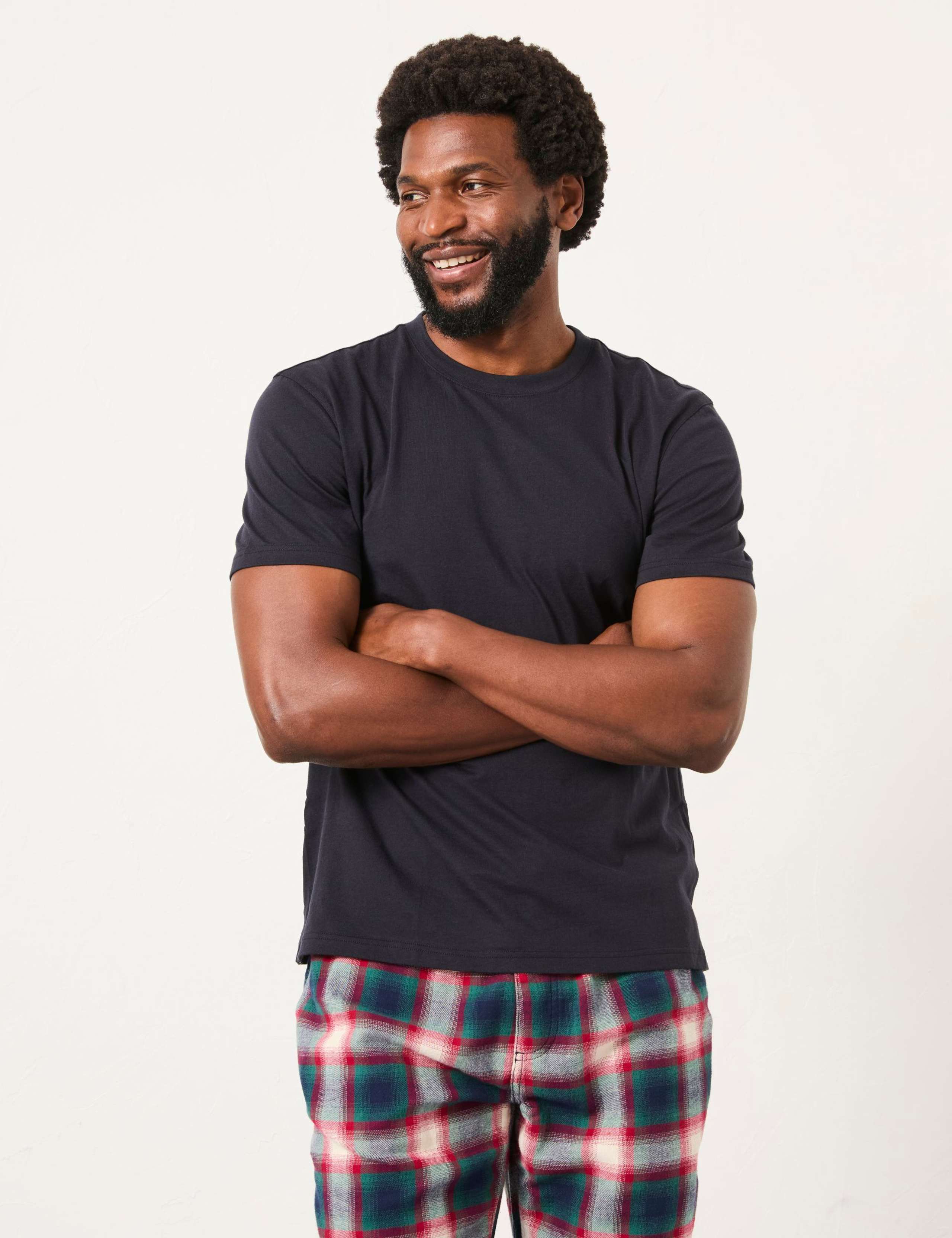 Pure Cotton Checked Pyjama Set 3 of 6