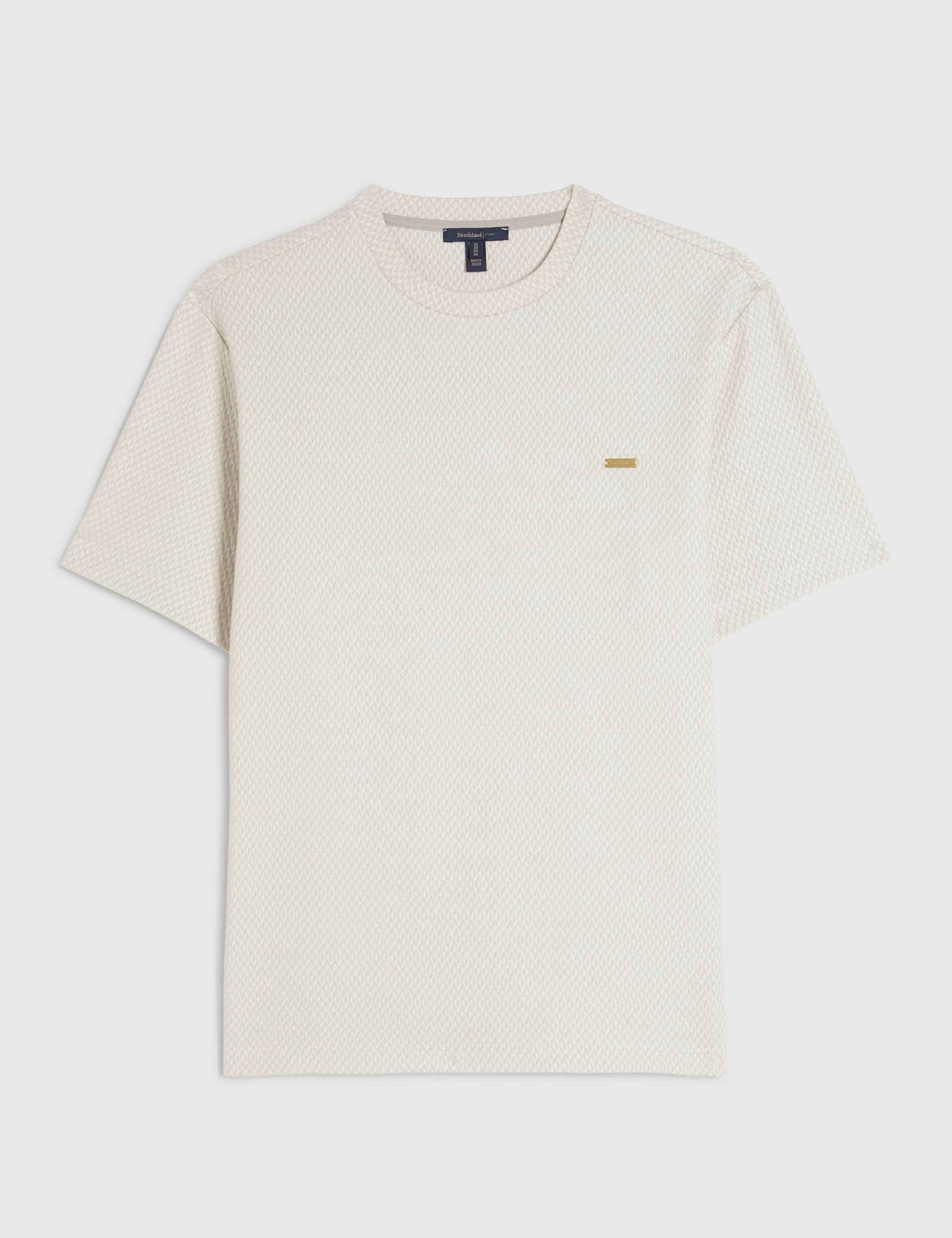 Slim Fit Cotton Rich Textured T-Shirt 3 of 6